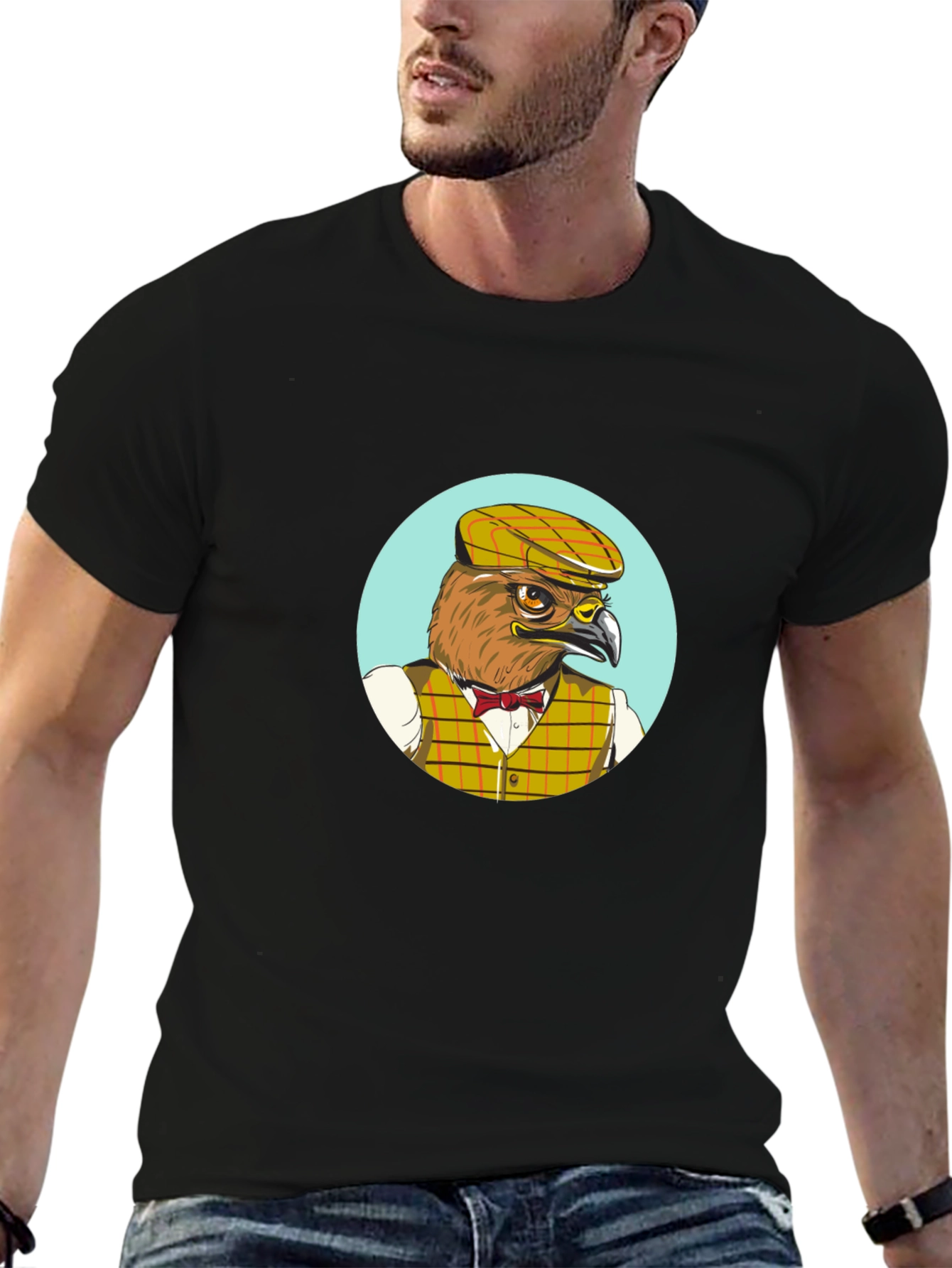 Dapper Bird T-Shirt - Unique Character Design