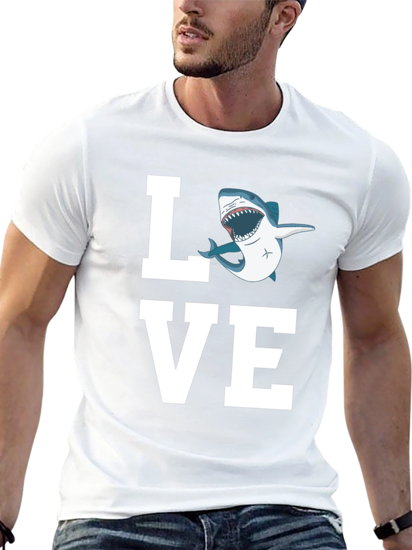 Love Shark T-Shirt - Great White Tee
