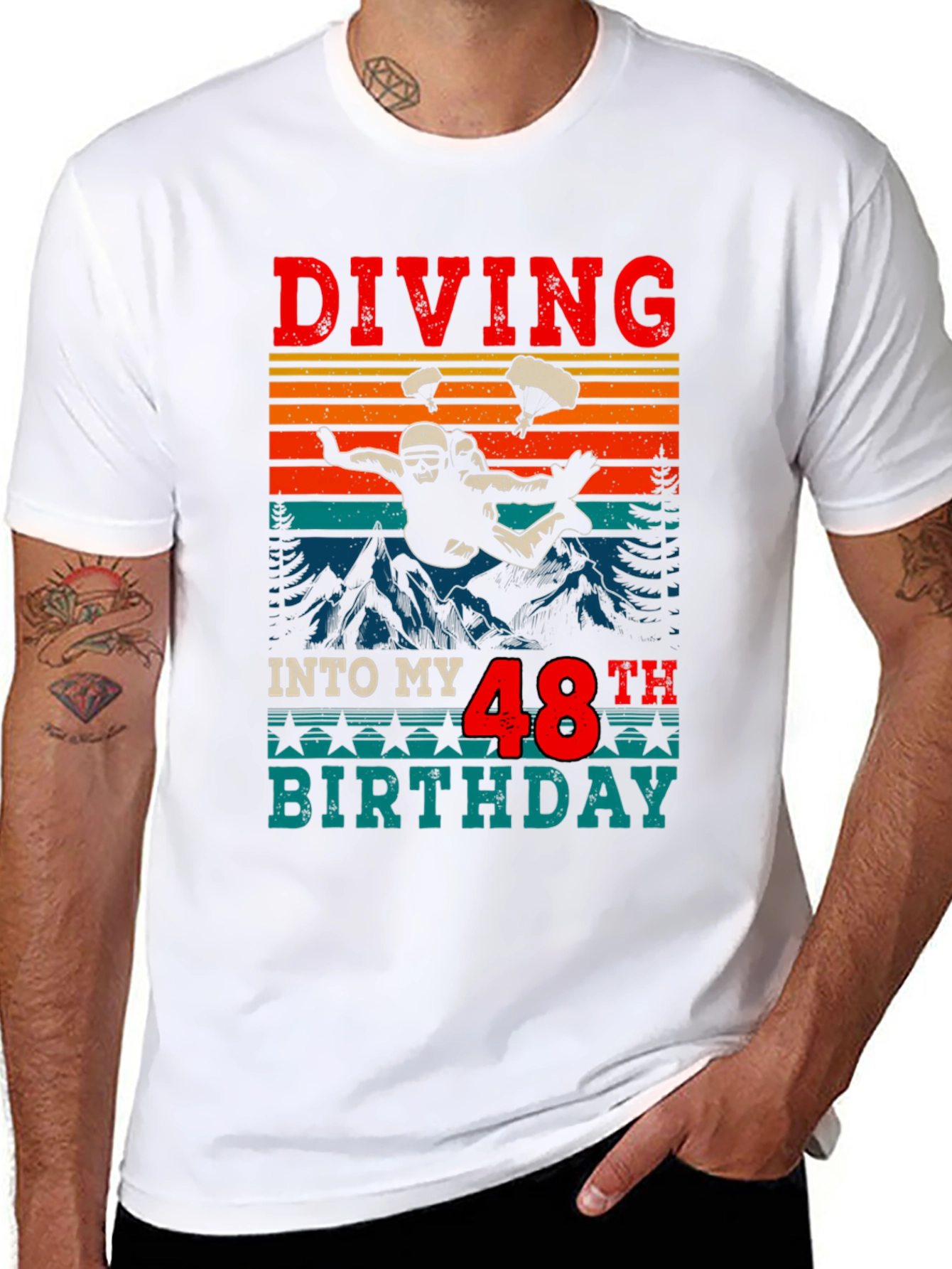 Diving Into My 48th Birthday T-Shirt