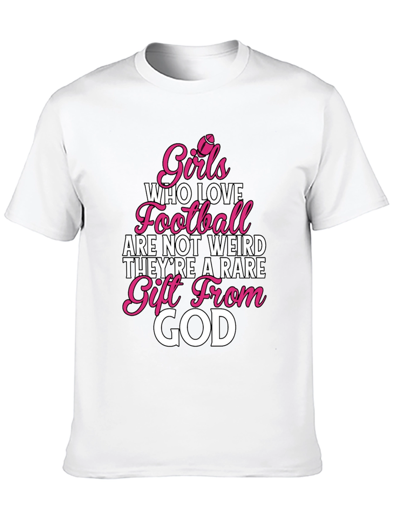 Girls Who Love Football T-Shirt - Rare Gift Tee