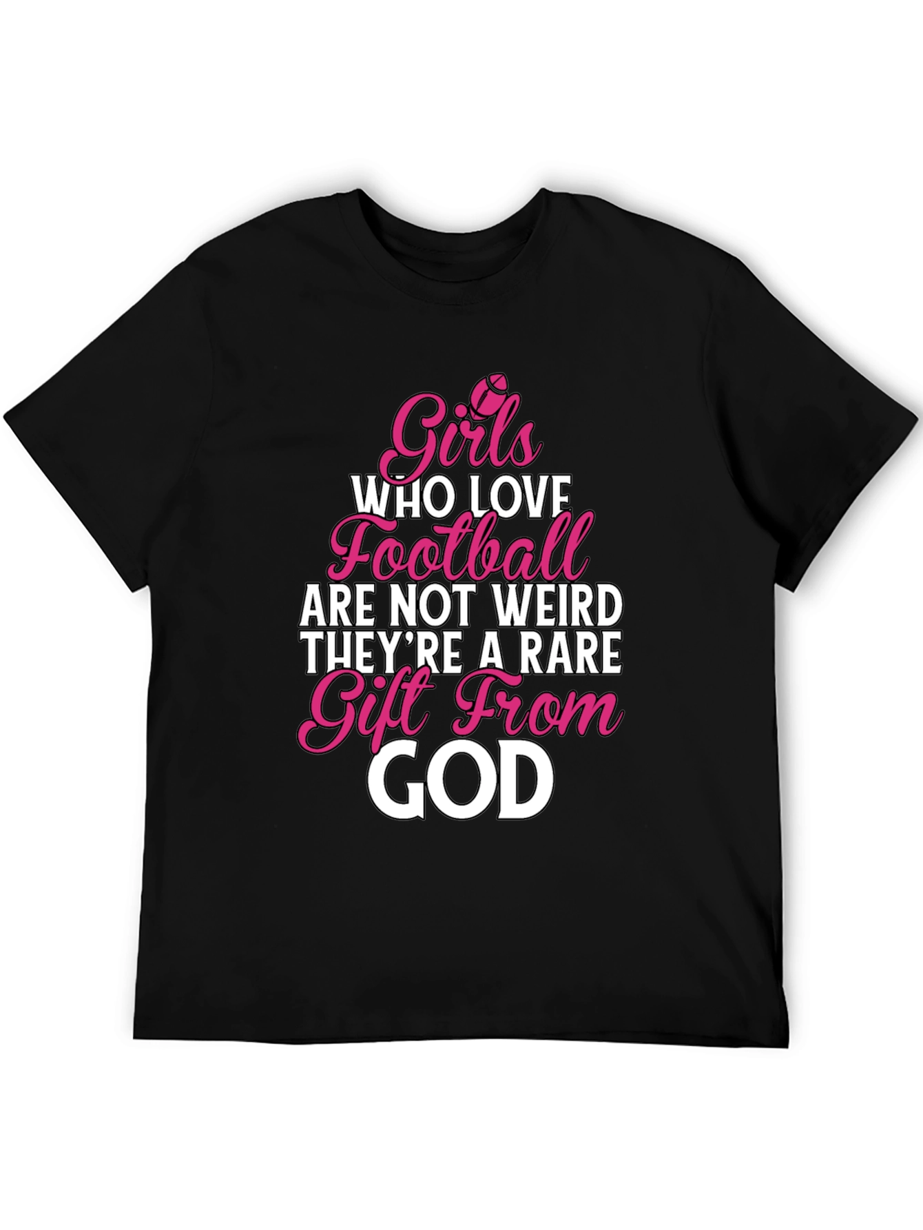 Girls Who Love Football T-Shirt - Rare Gift Tee