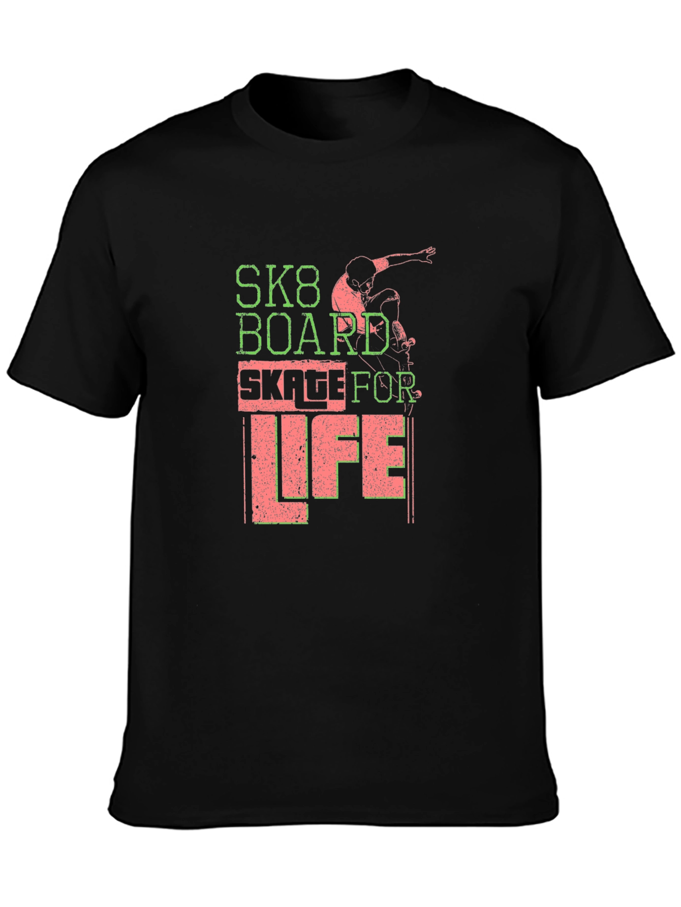 Skateboard T-Shirt: SK8 Board Skate for Life Tee