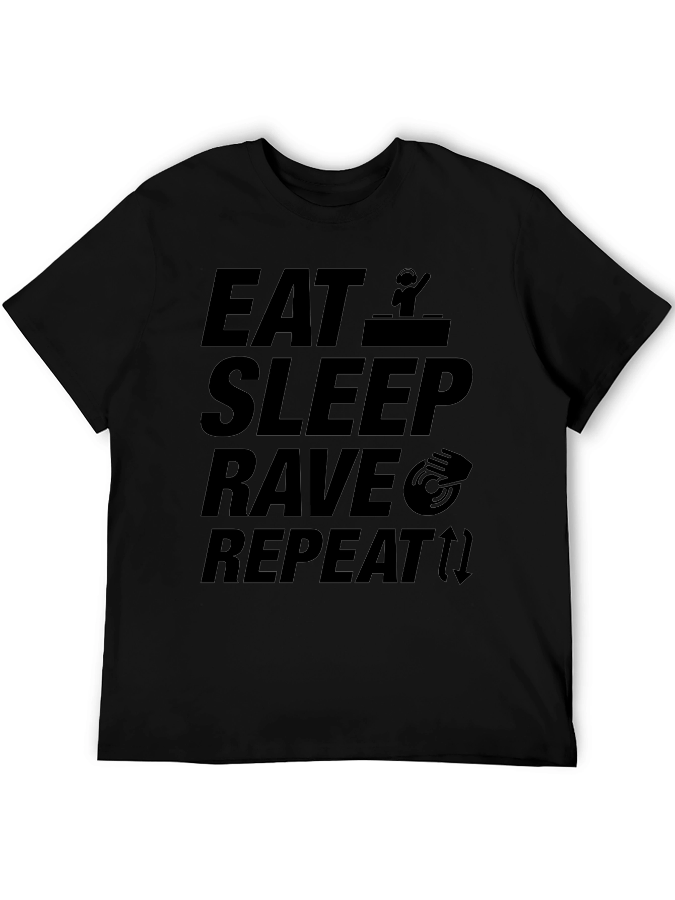 Eat Sleep Rave Repeat Graphic T-Shirt