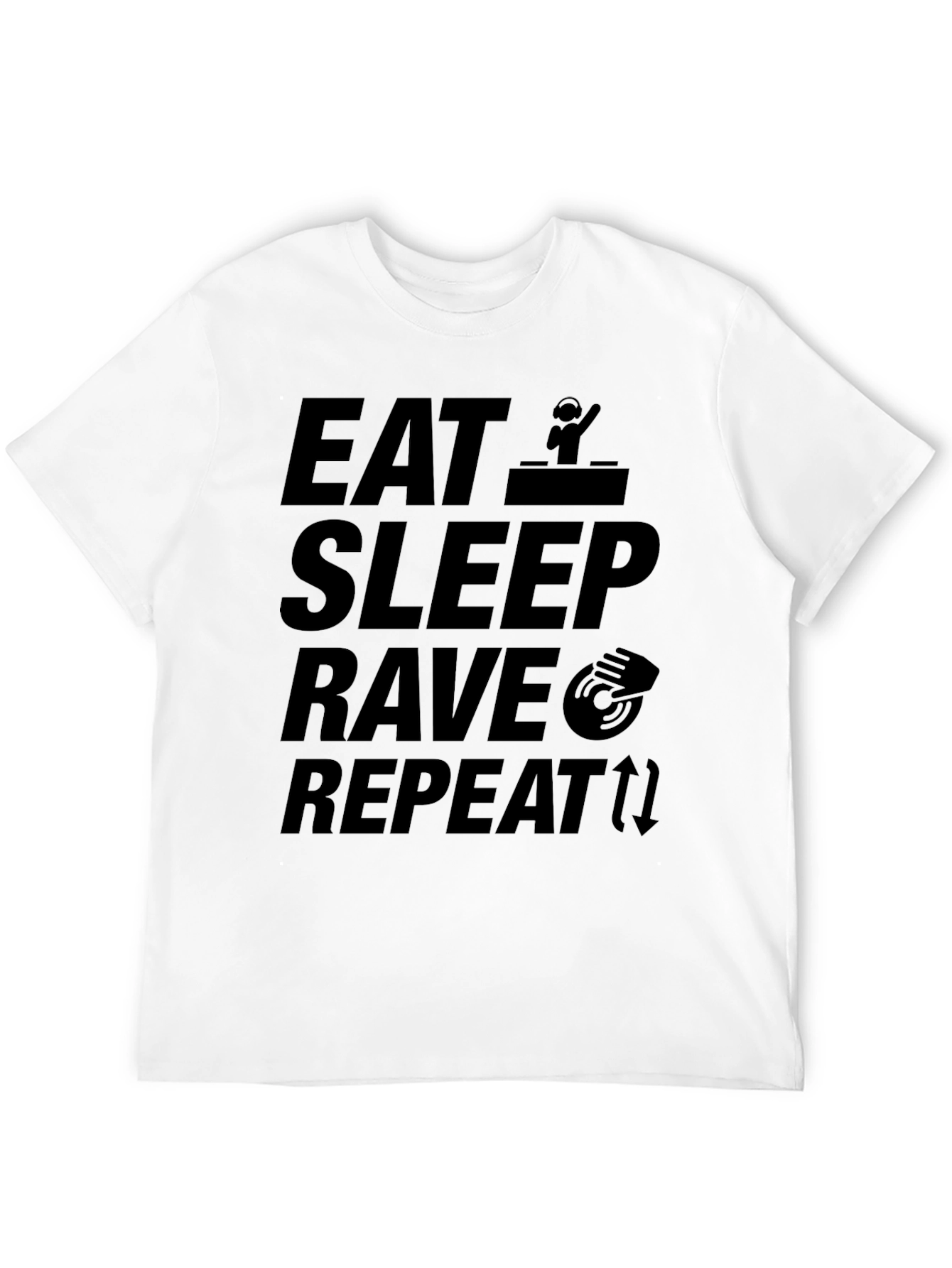 Eat Sleep Rave Repeat Graphic T-Shirt