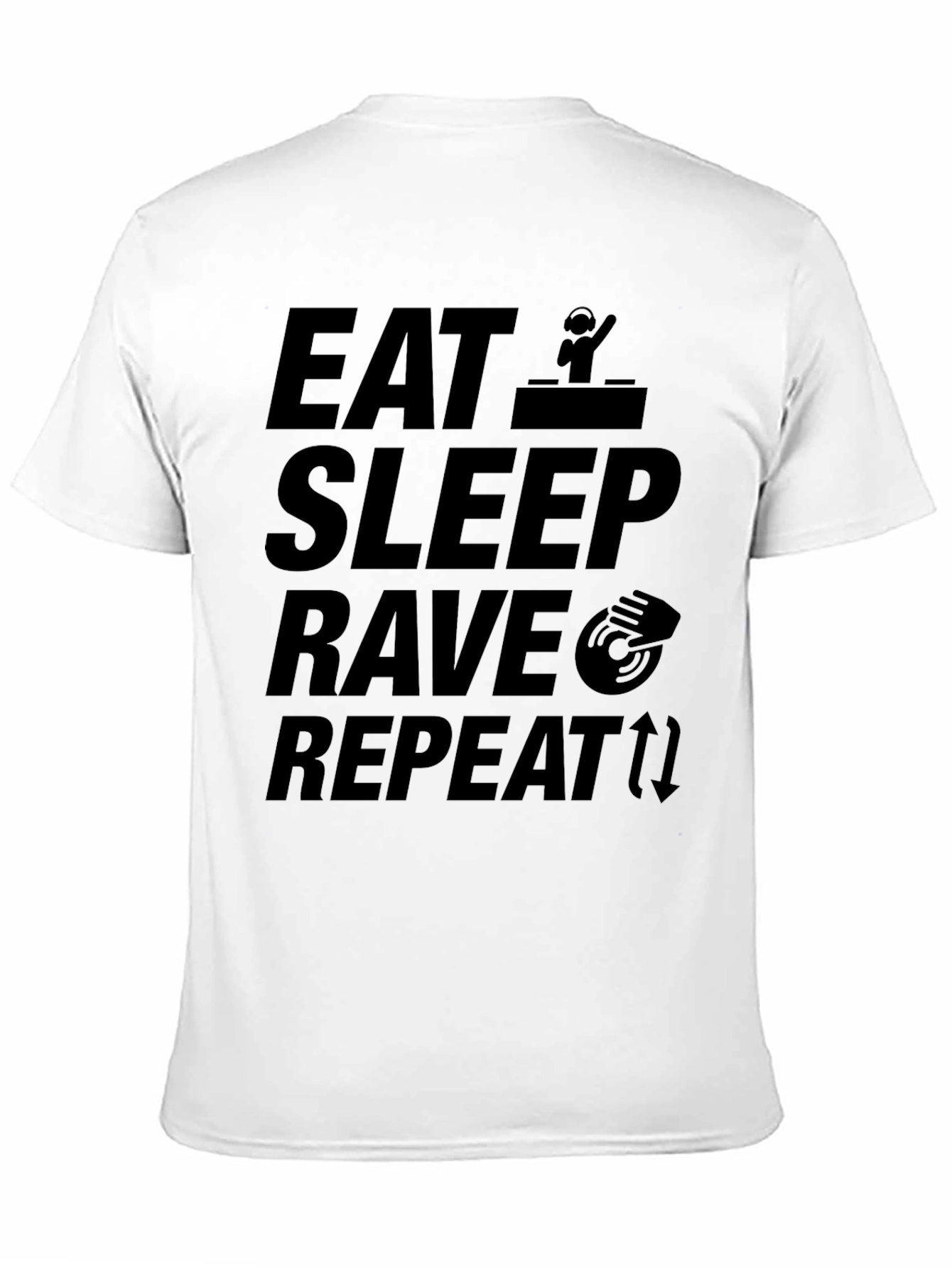 Eat Sleep Rave Repeat Graphic T-Shirt