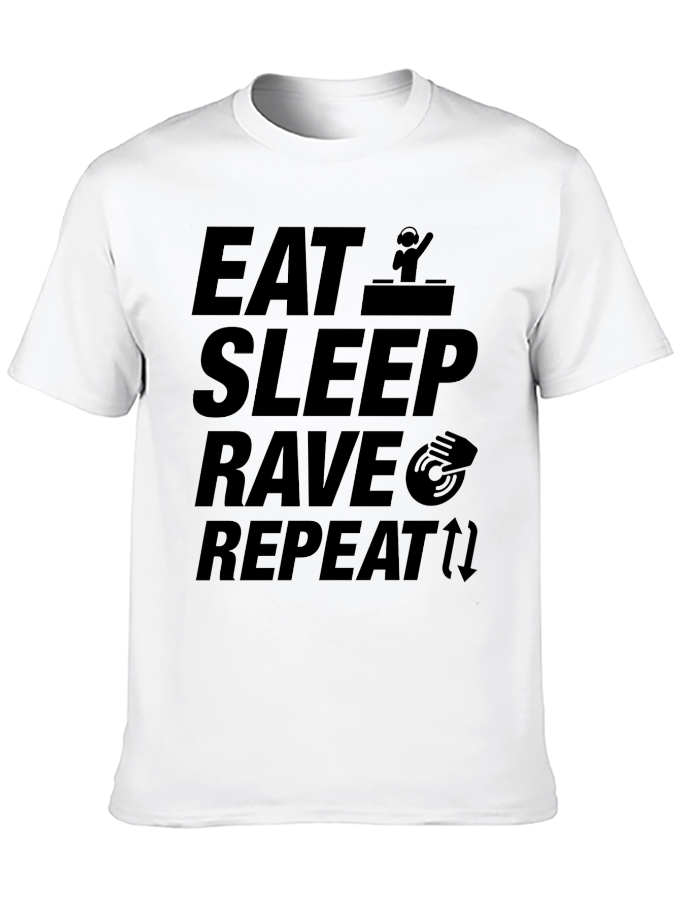 Eat Sleep Rave Repeat Graphic T-Shirt