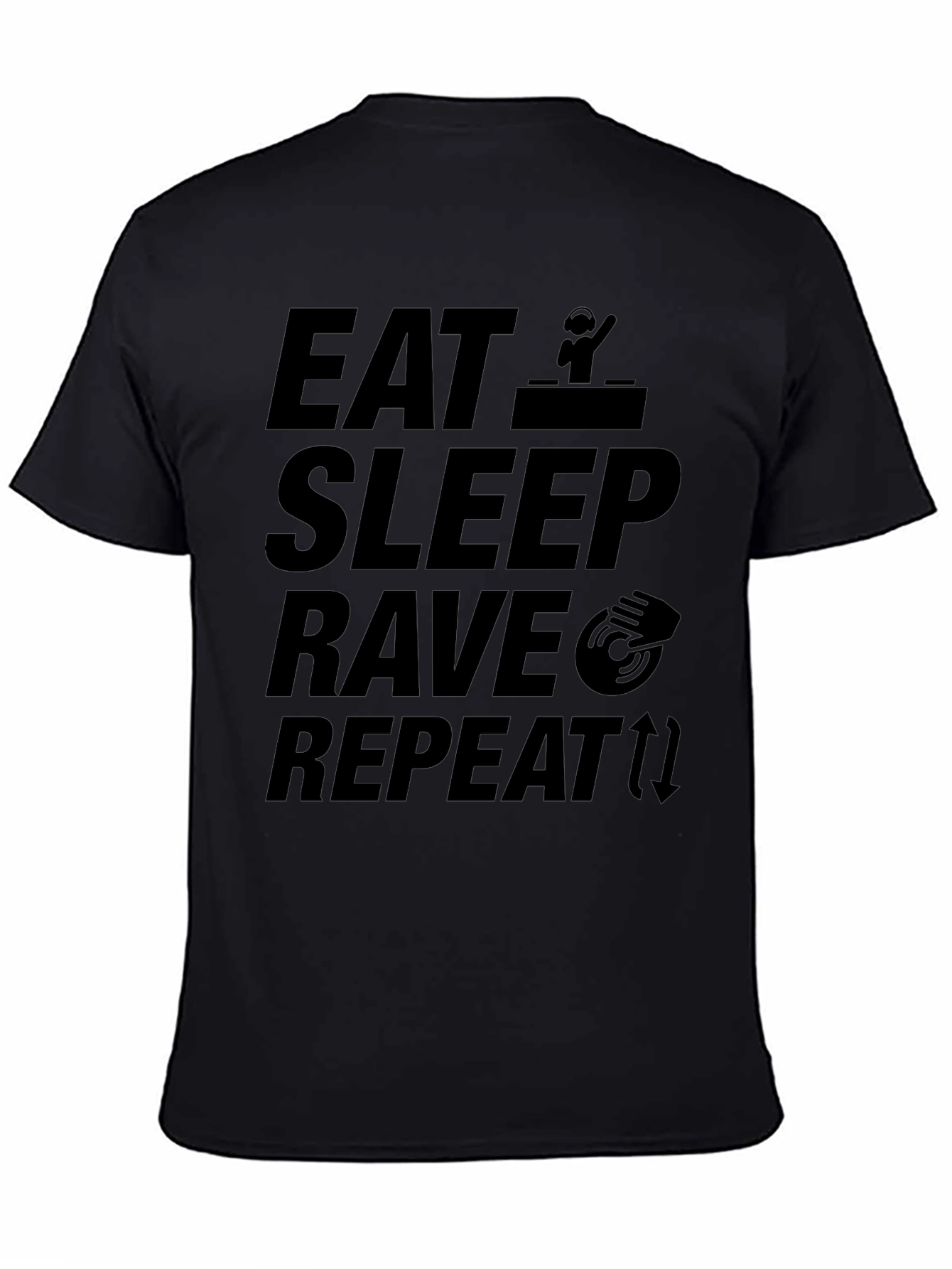 Eat Sleep Rave Repeat Graphic T-Shirt