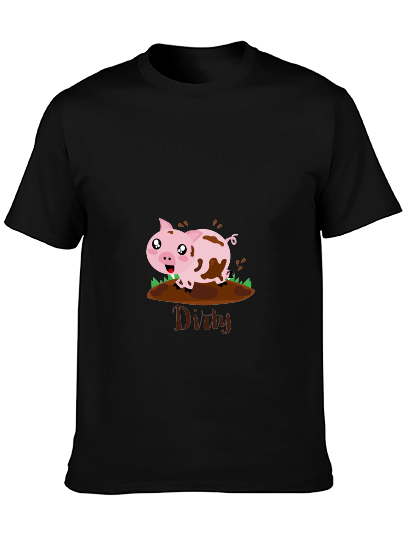 Dirty Pig Graphic T-Shirt - Fun & Playful Design