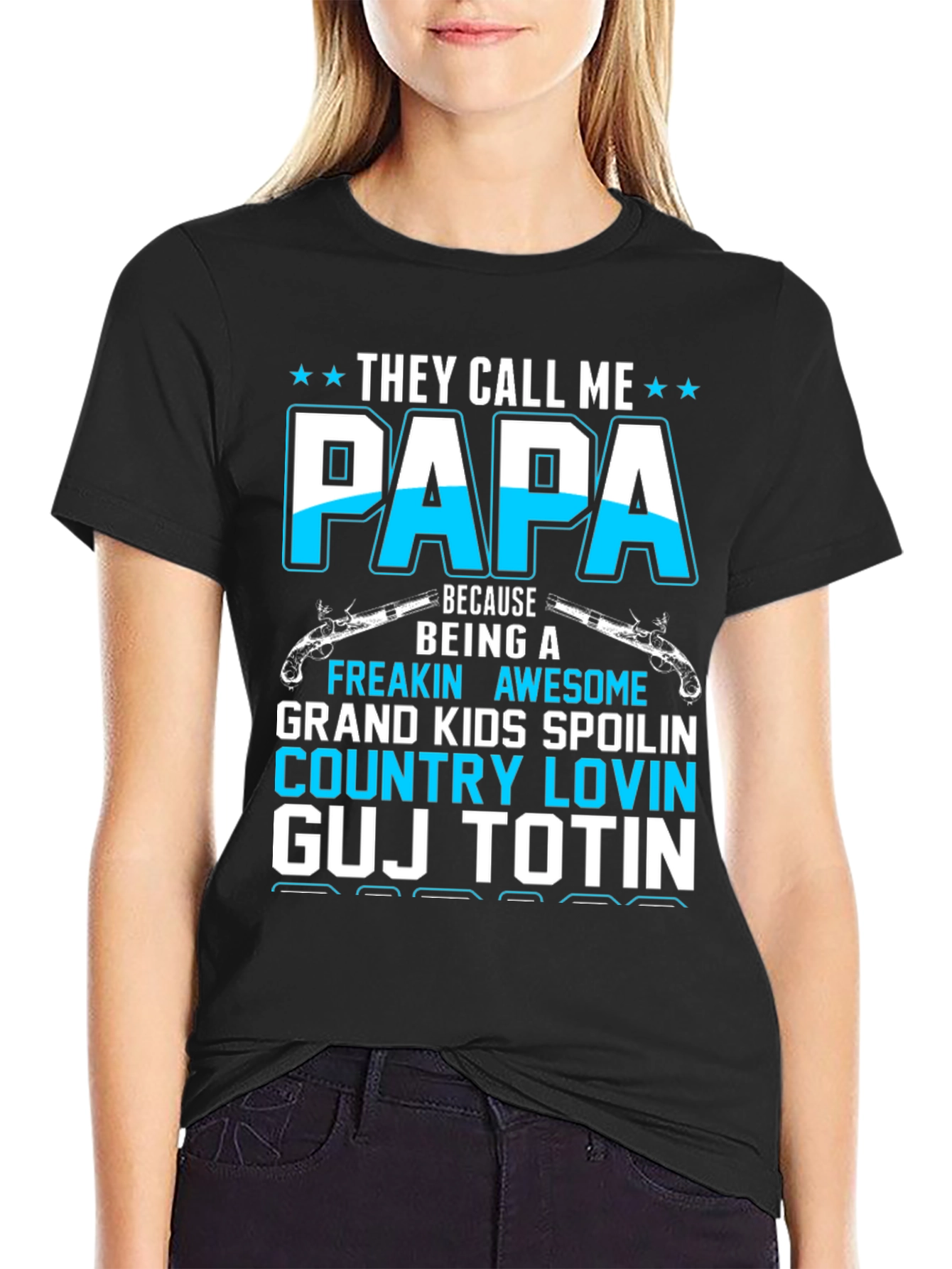 Papa T-Shirt: Freakin Awesome Grand Kids Spoilin Country Lovin