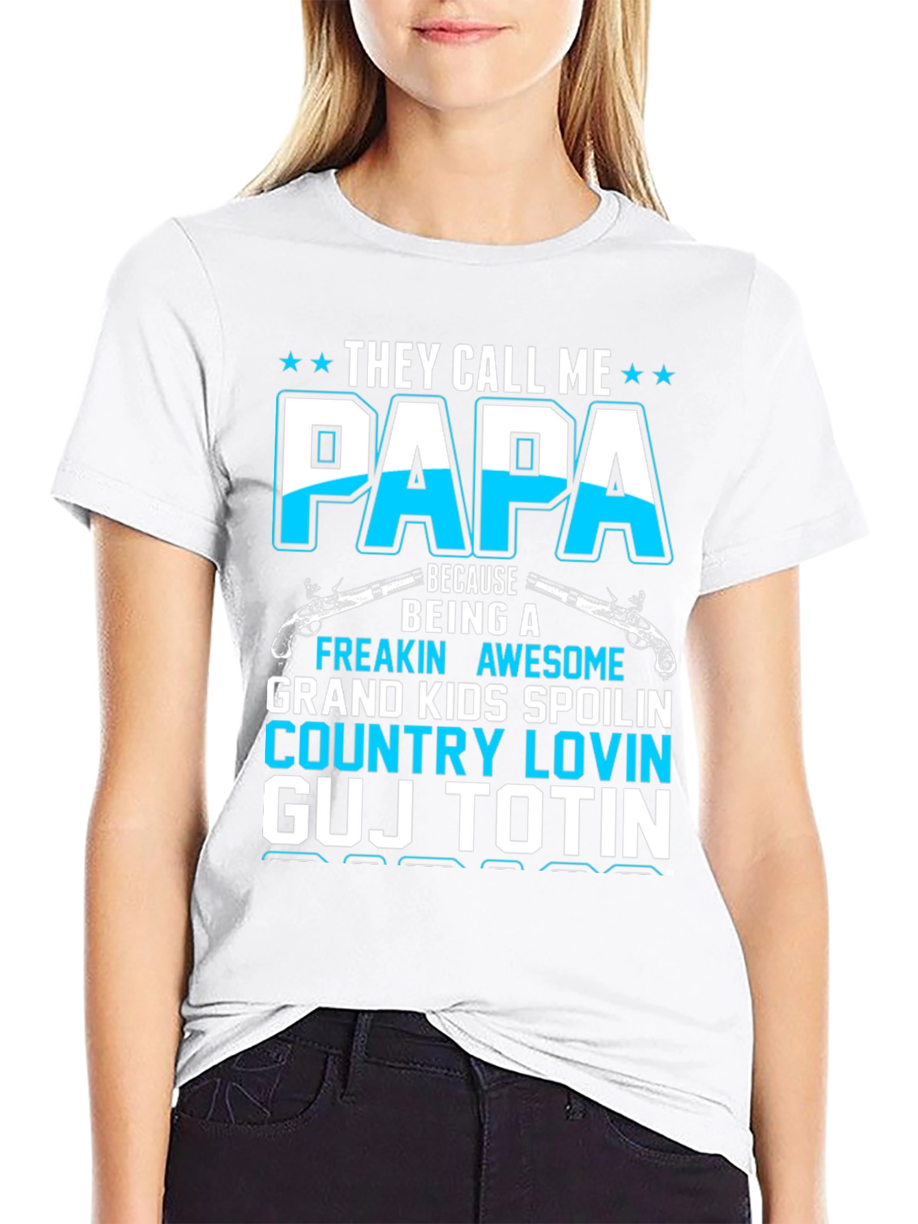 Papa T-Shirt: Freakin Awesome Grand Kids Spoilin Country Lovin