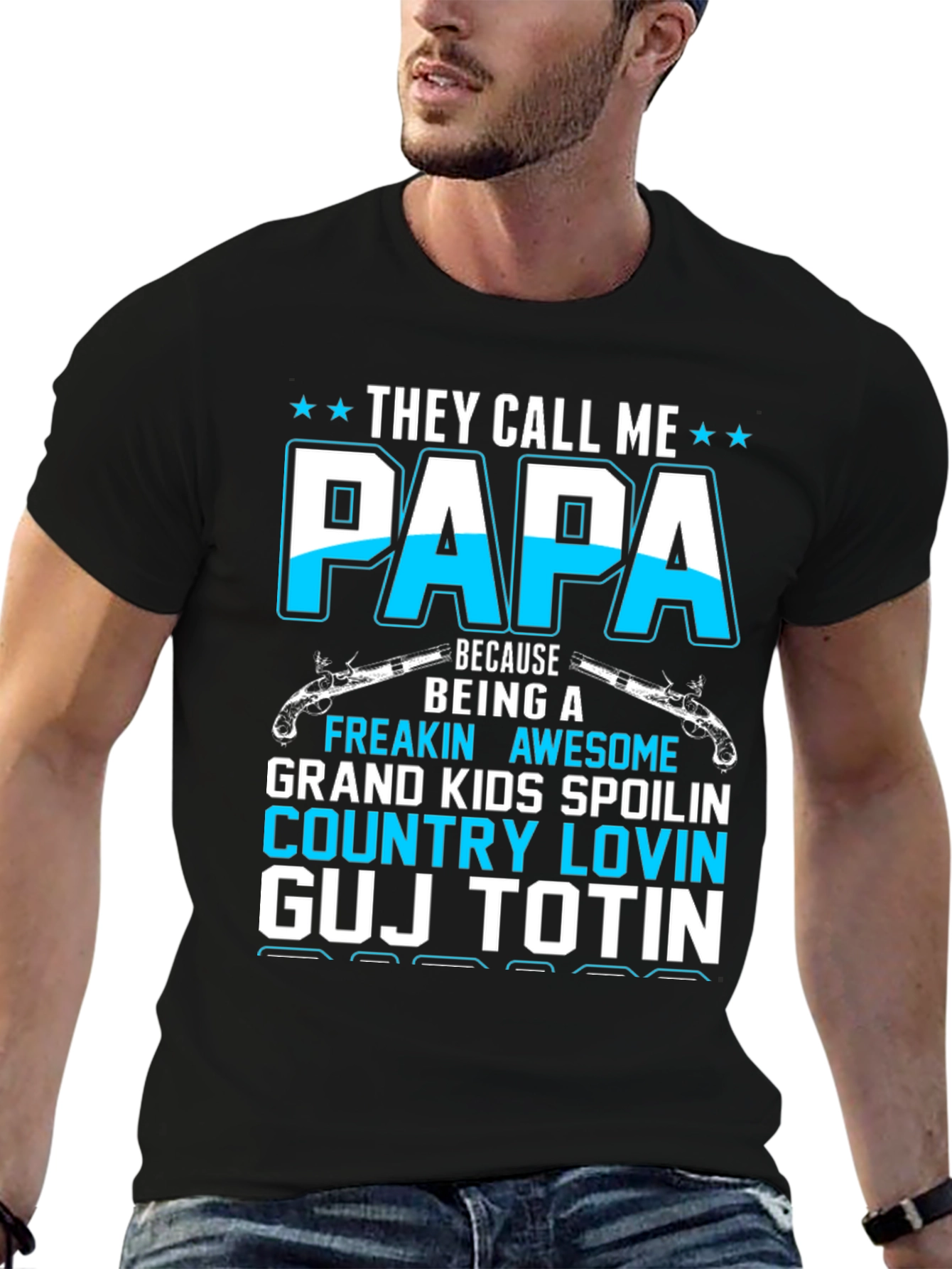 Papa T-Shirt: Freakin Awesome Grand Kids Spoilin Country Lovin