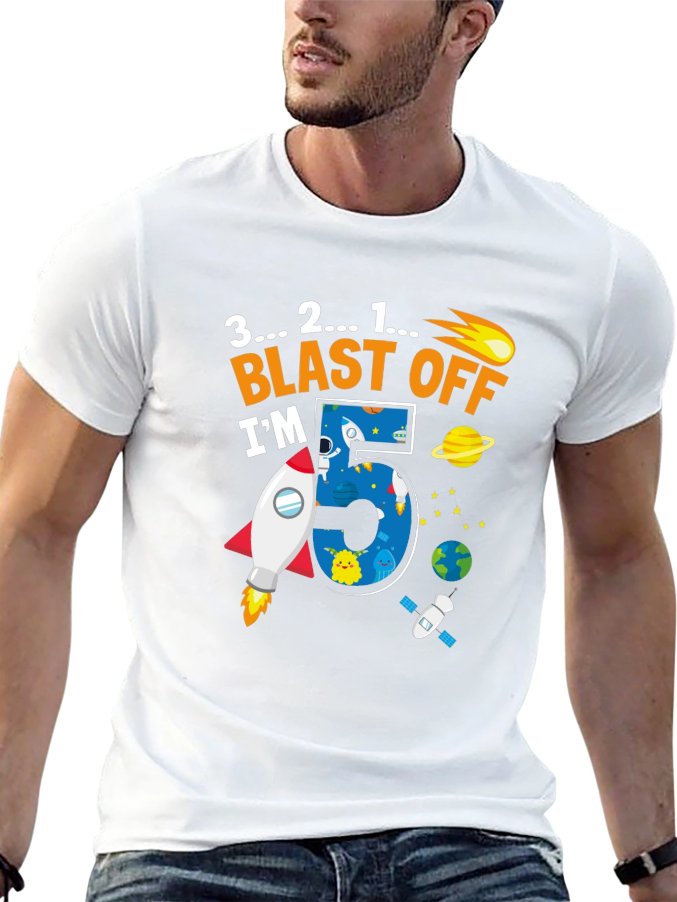 5th Birthday Blast Off T-Shirt