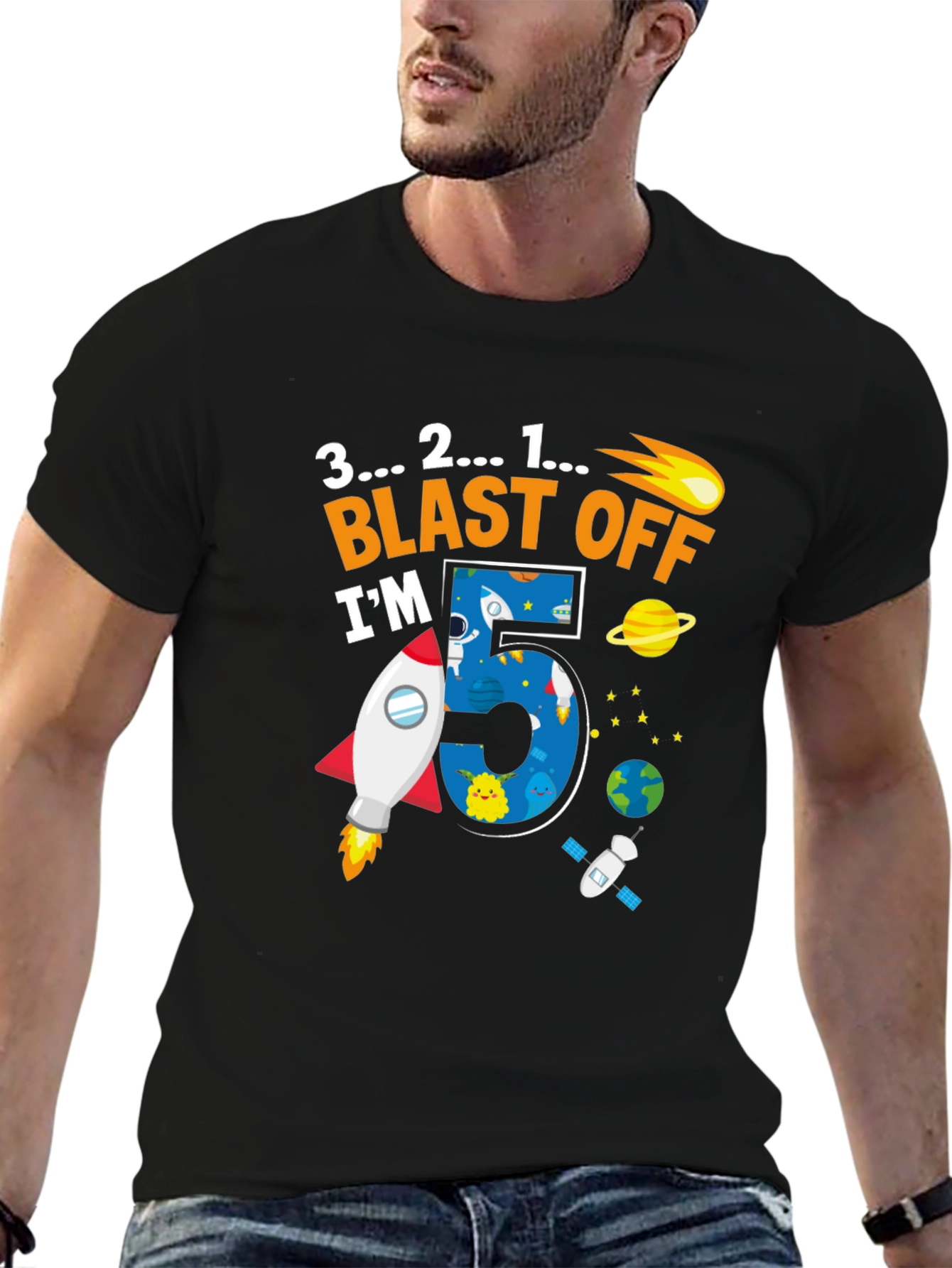 5th Birthday Blast Off T-Shirt