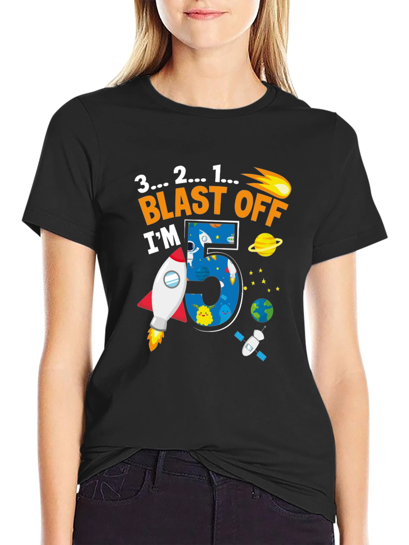 5th Birthday Blast Off T-Shirt