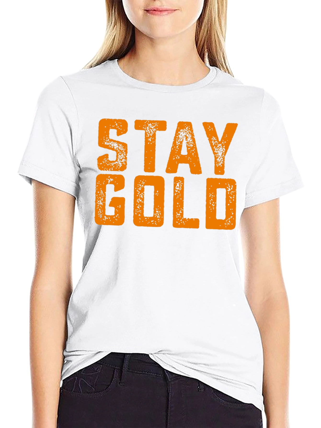 Stay Gold Black T-Shirt - Unique Graphic Tee