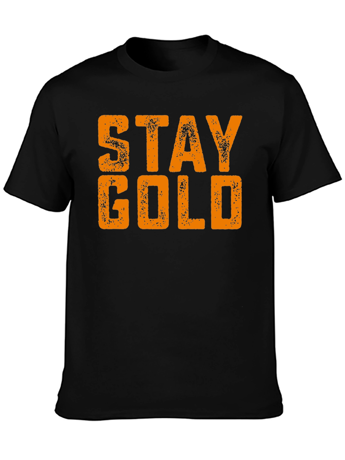 Stay Gold Black T-Shirt - Unique Graphic Tee