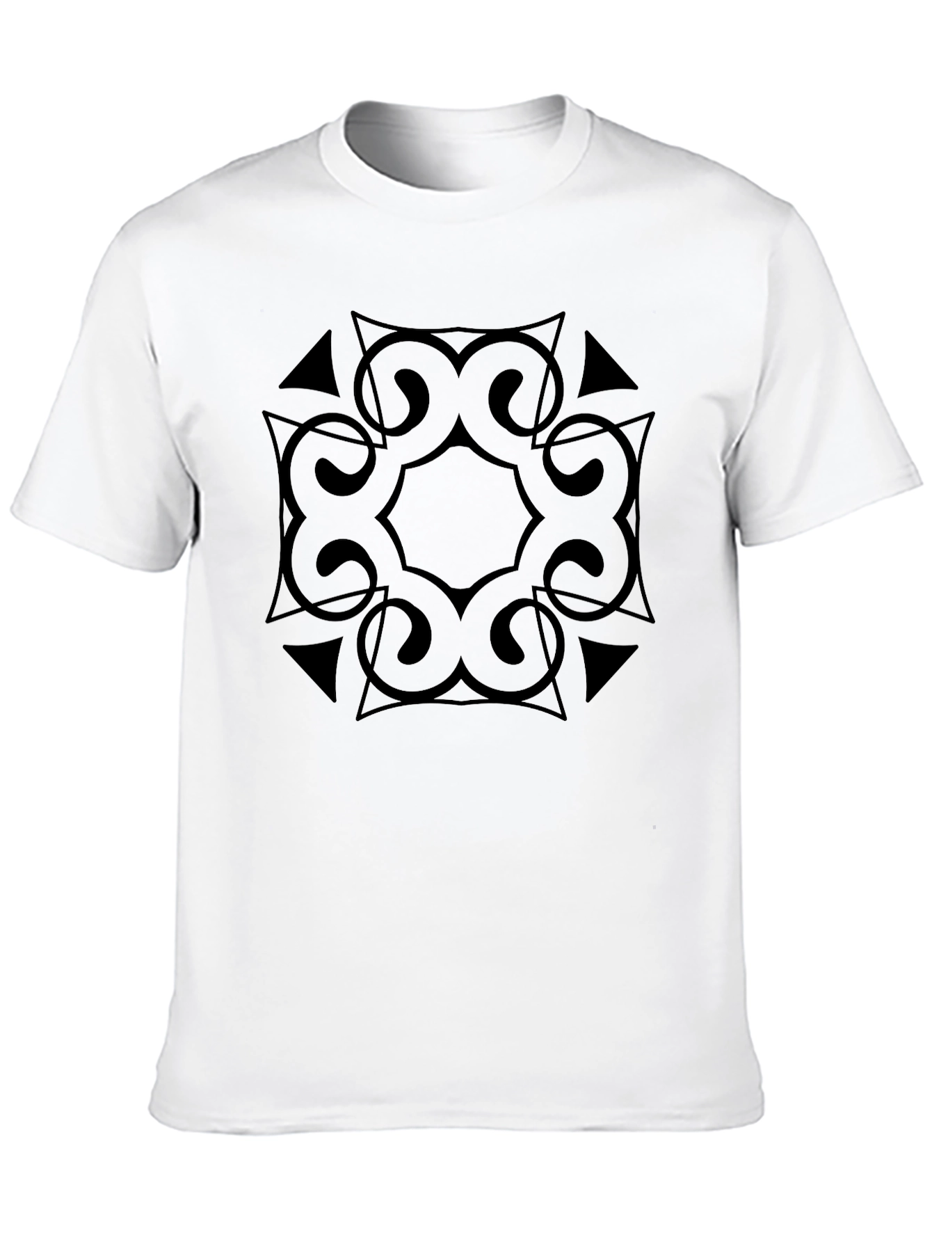 Geometric Black Graphic Tee - Stylish & Modern