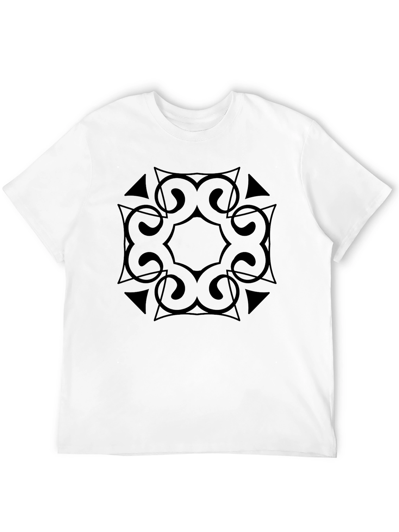 Geometric Black Graphic Tee - Stylish & Modern