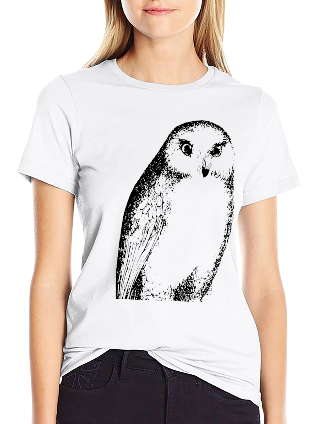 Owl Graphic Black T-Shirt