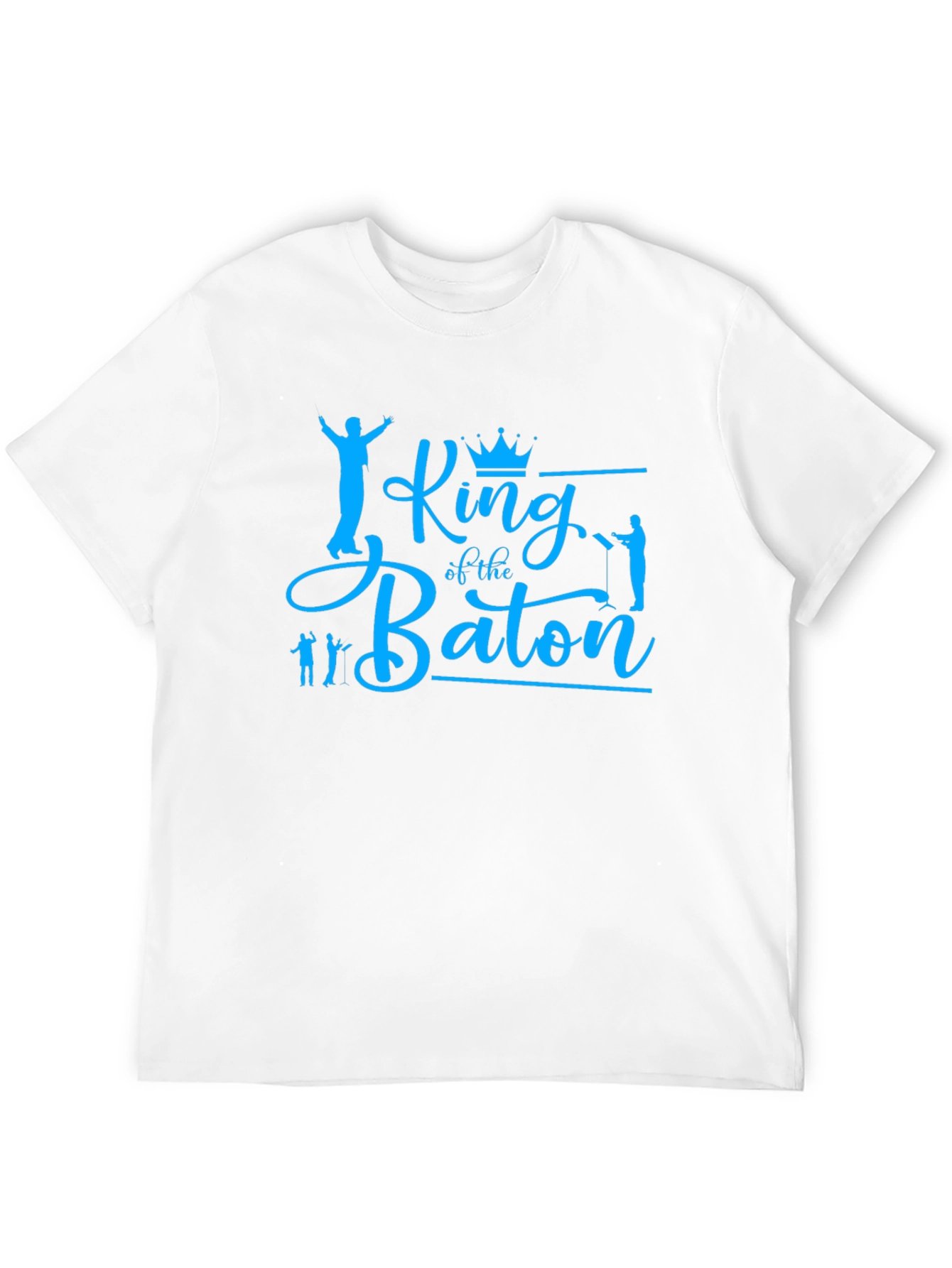 King of the Baton Graphic T-Shirt - Blue Print