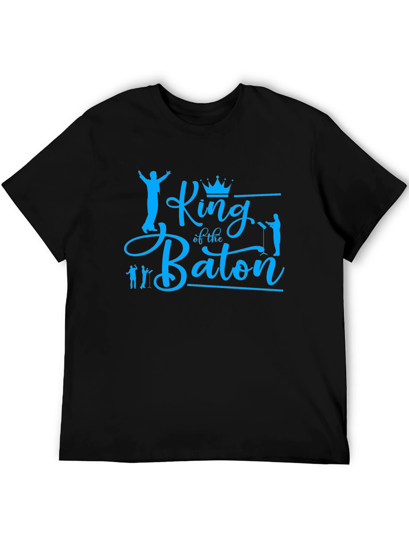 King of the Baton Graphic T-Shirt - Blue Print