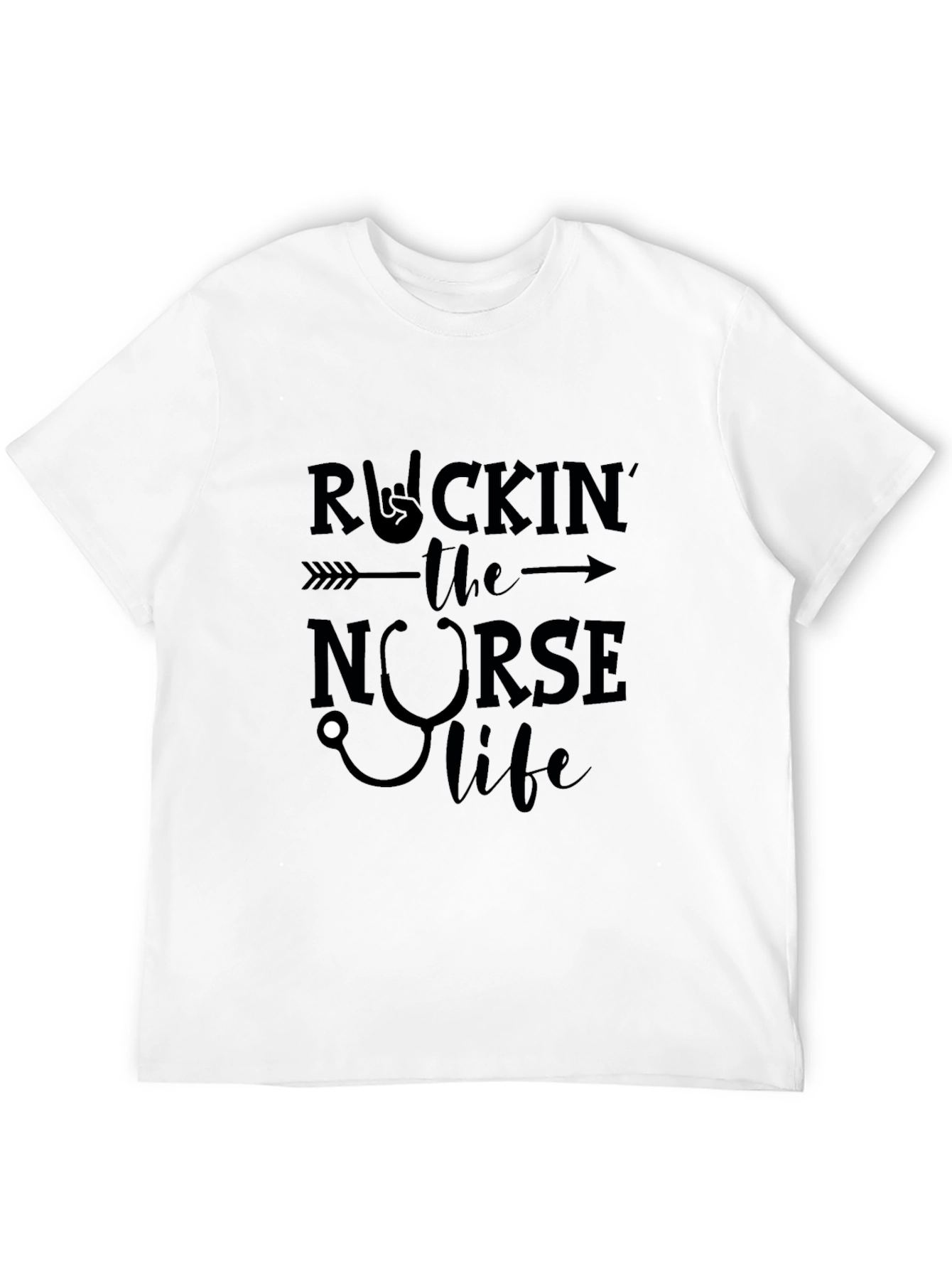 Rockin the Nurse Life Graphic T-Shirt