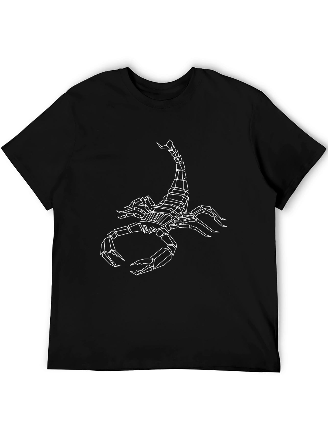 Geometric Scorpion Graphic Black T-Shirt