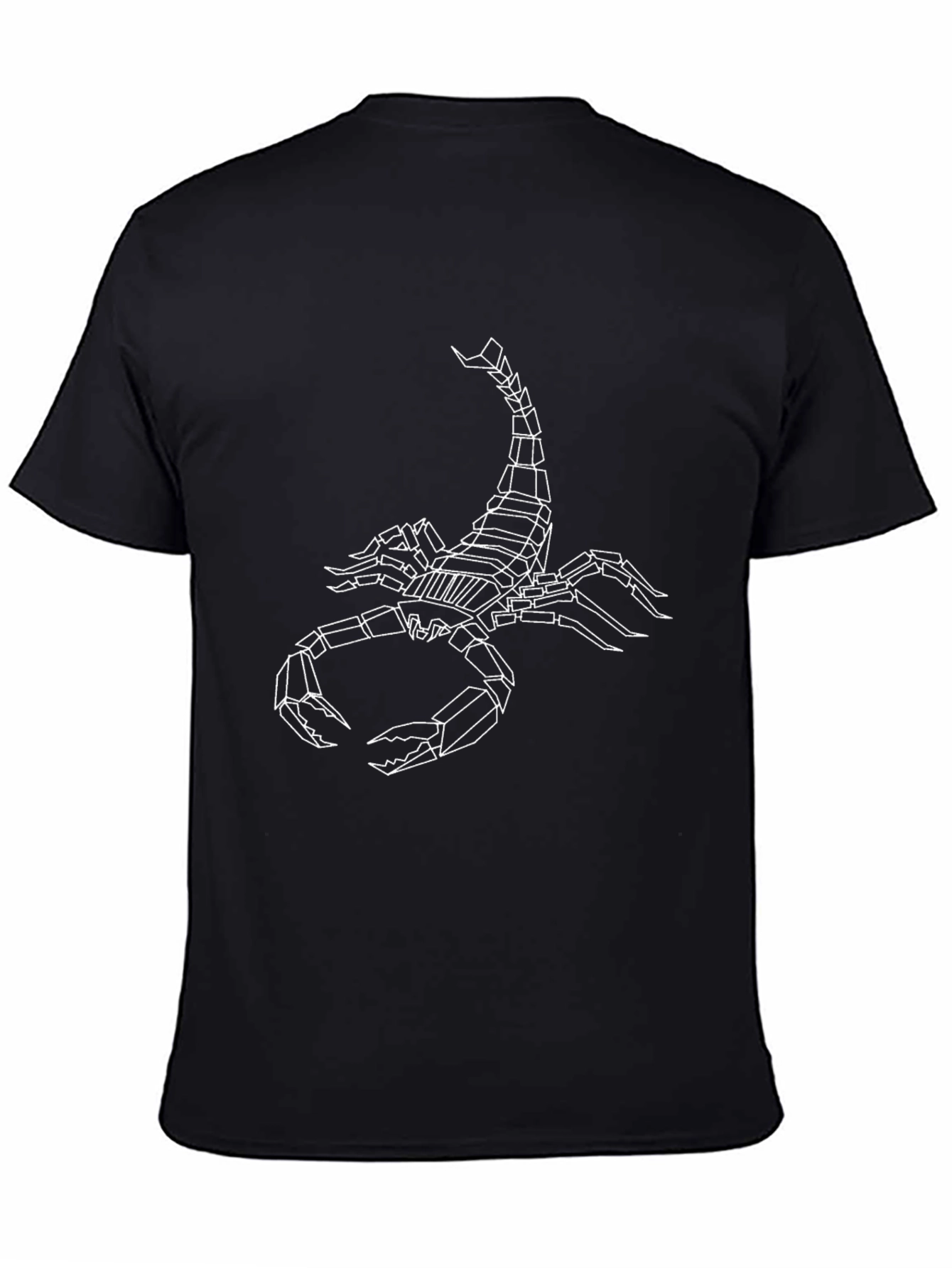 Geometric Scorpion Graphic Black T-Shirt