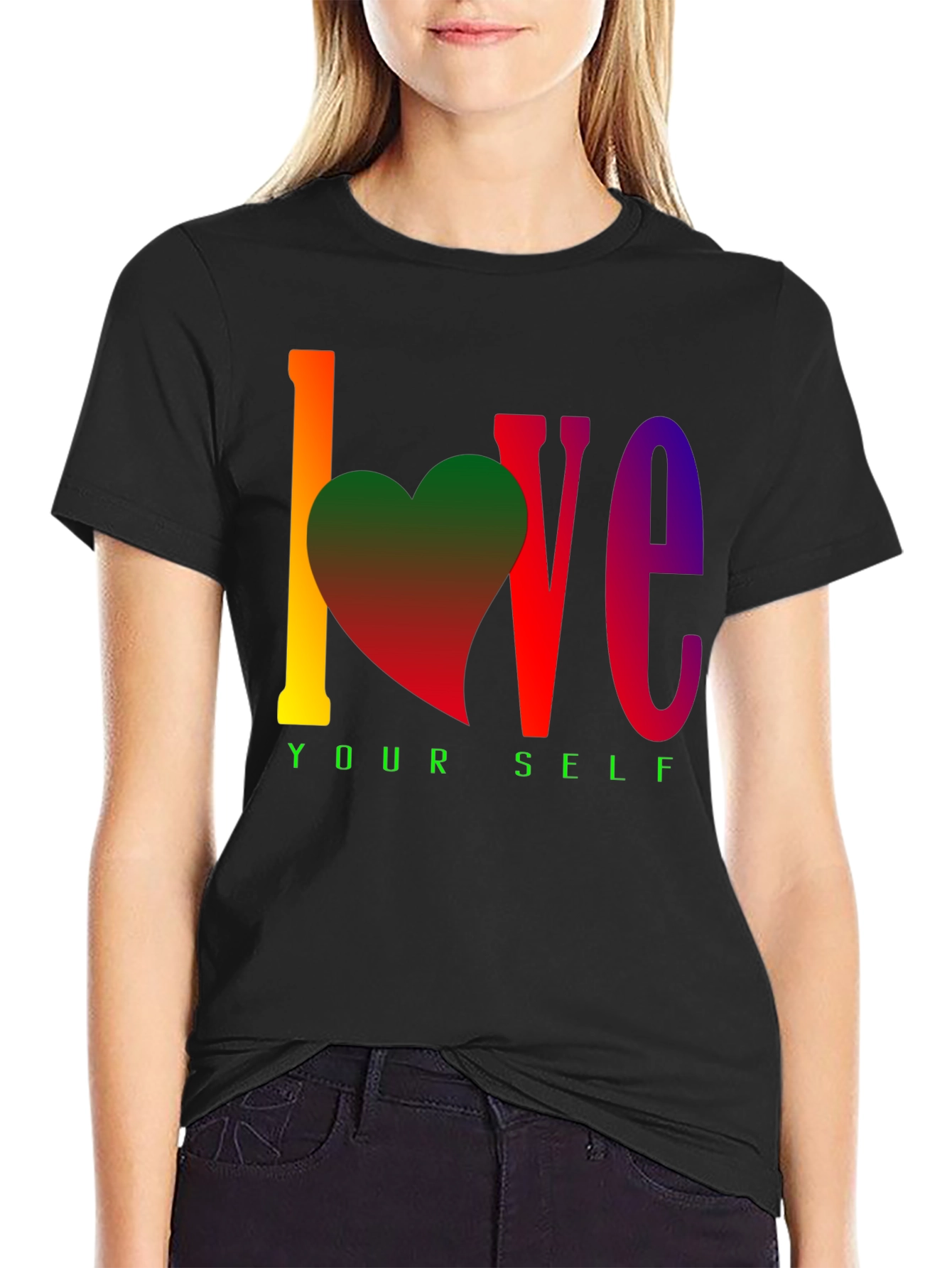 Love Yourself Rainbow Graphic Tee