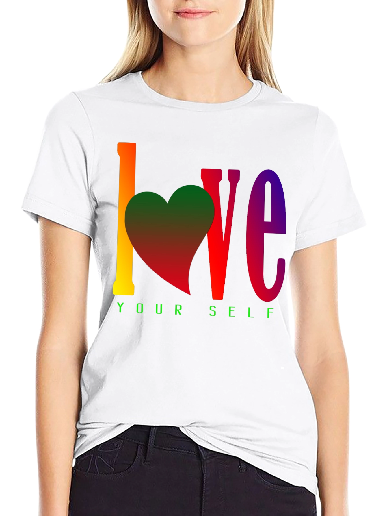 Love Yourself Rainbow Graphic Tee