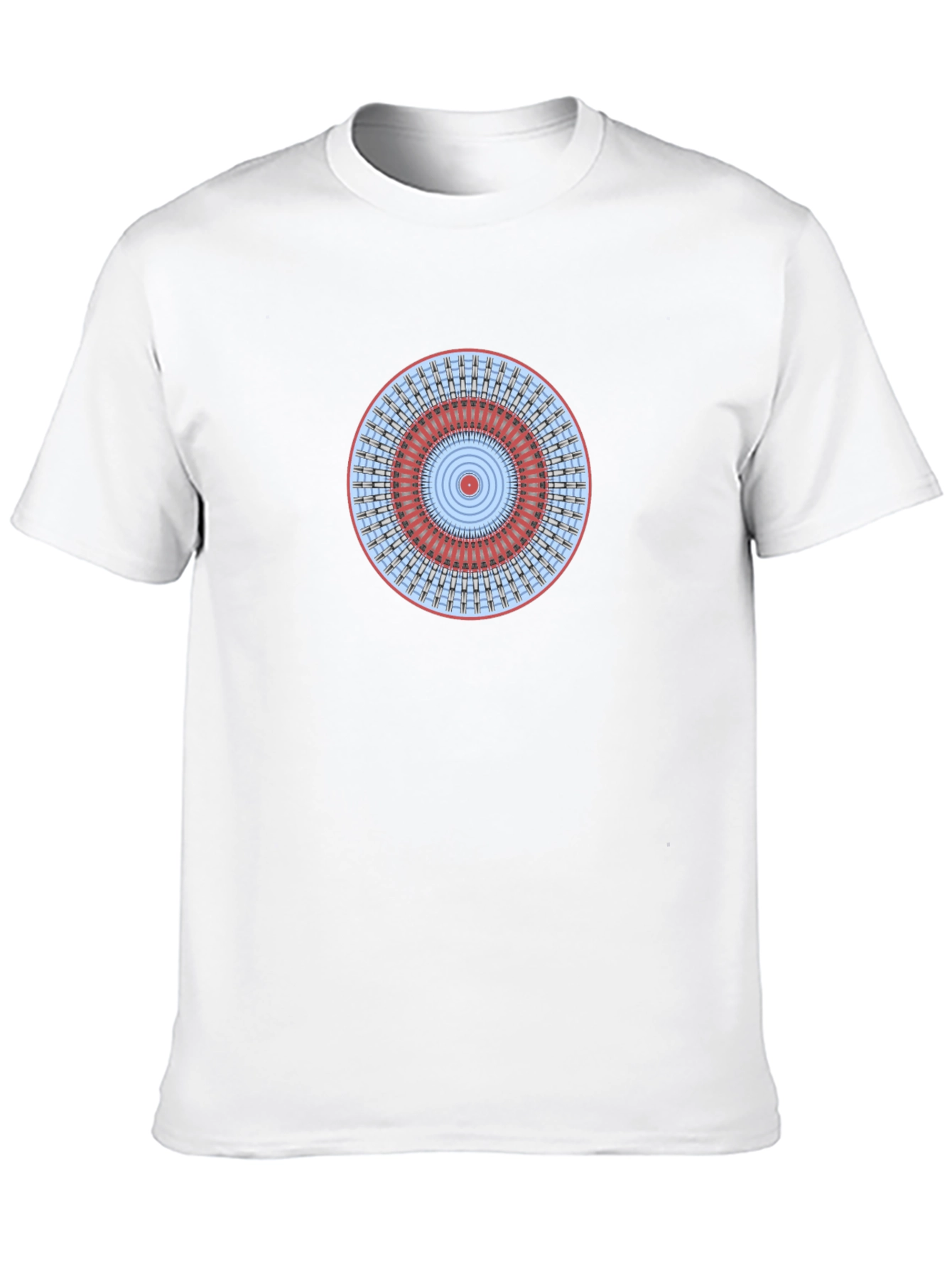 Geometric Mandala Graphic Tee - Stylish Black T-Shirt