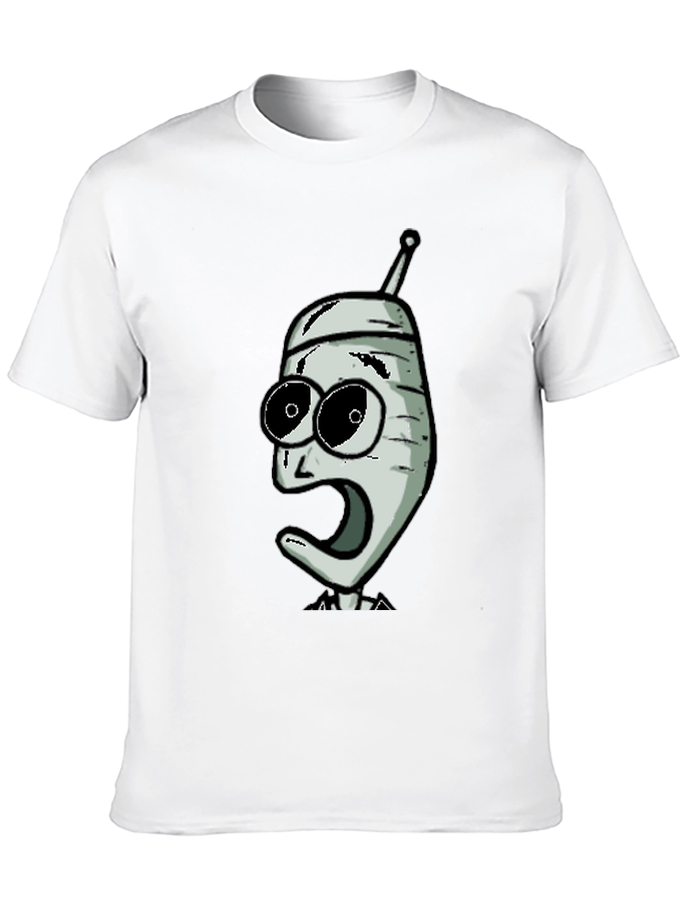 Cartoon Character Graphic Tee - Black