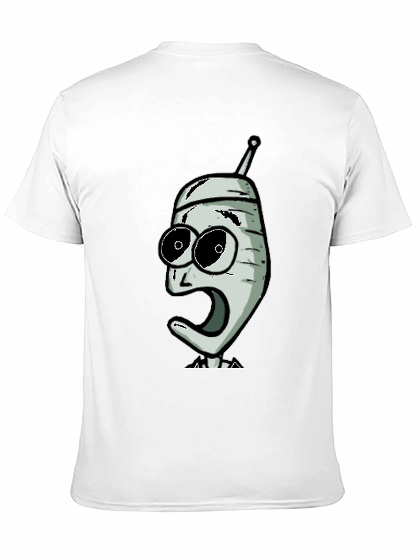 Cartoon Character Graphic Tee - Black