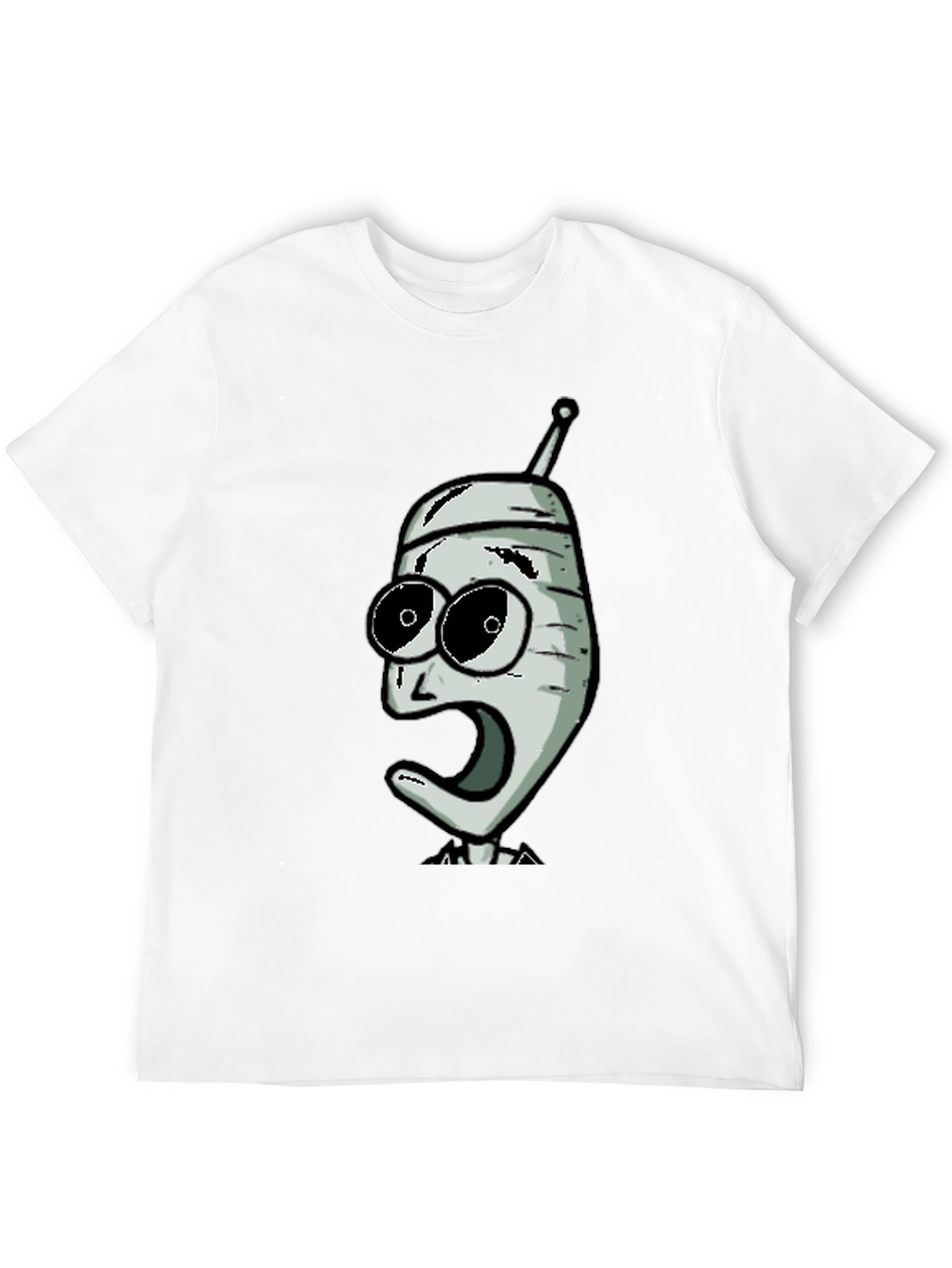 Cartoon Character Graphic Tee - Black