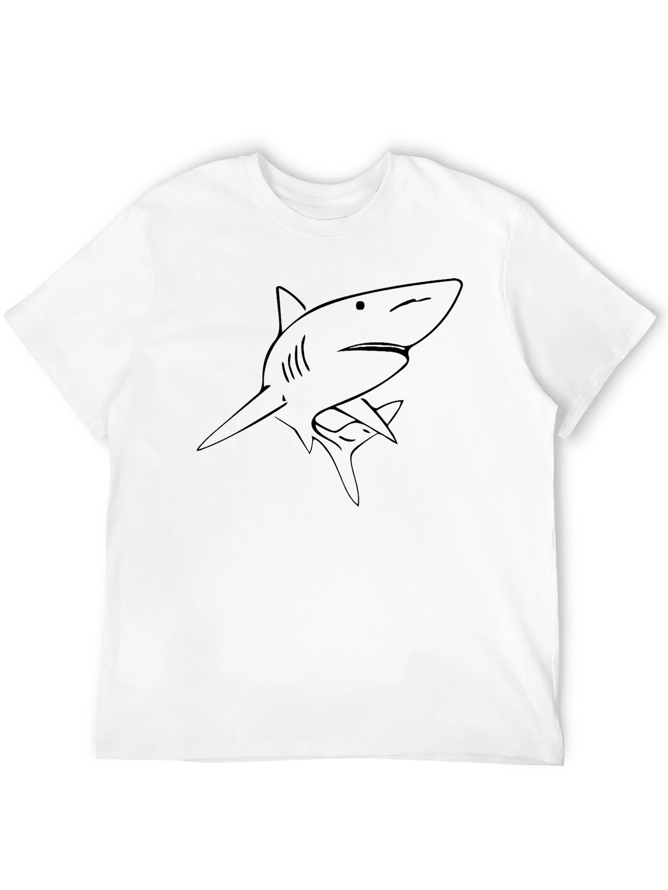 Mens Black Shark Graphic T-Shirt