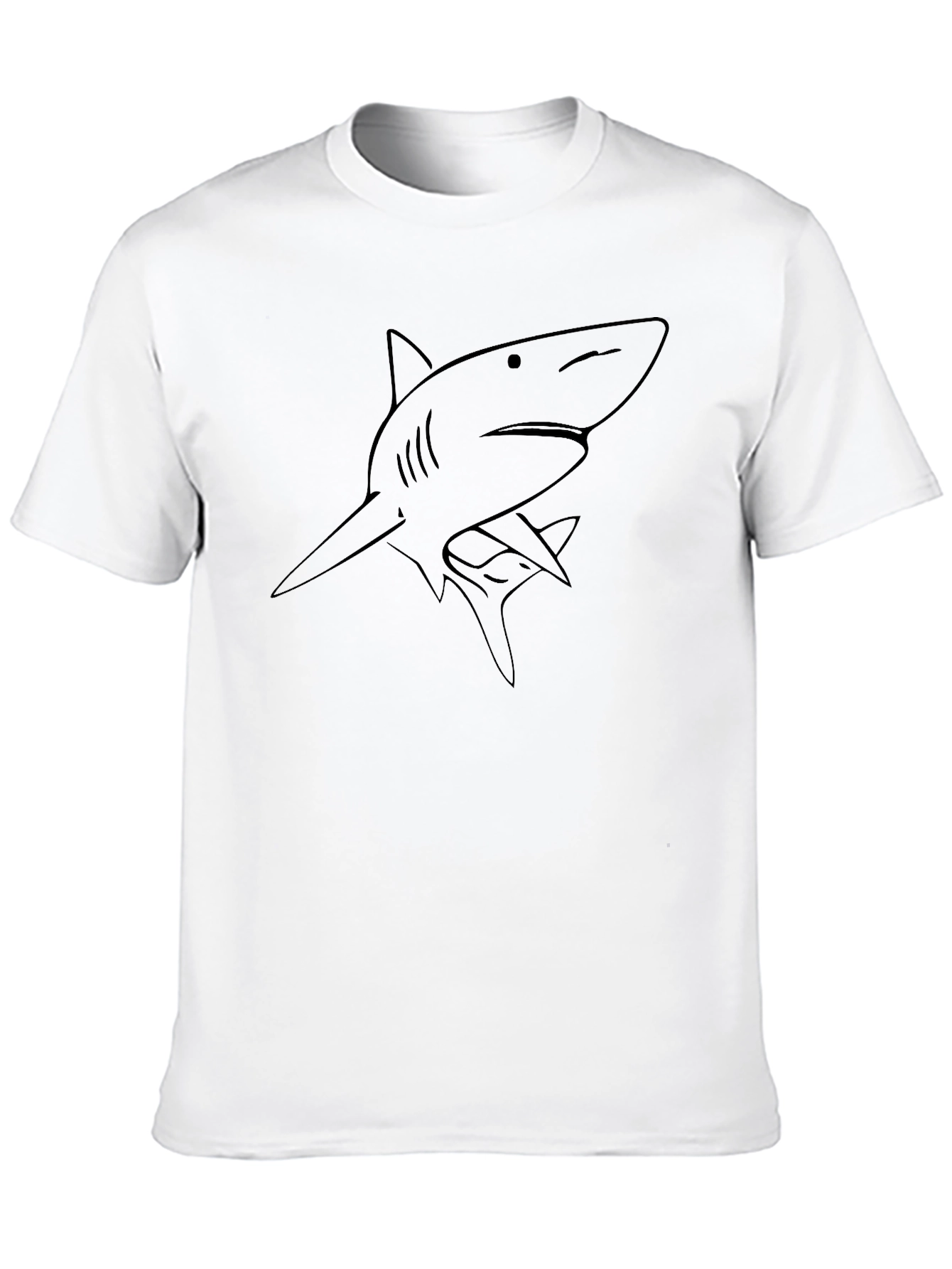 Mens Black Shark Graphic T-Shirt