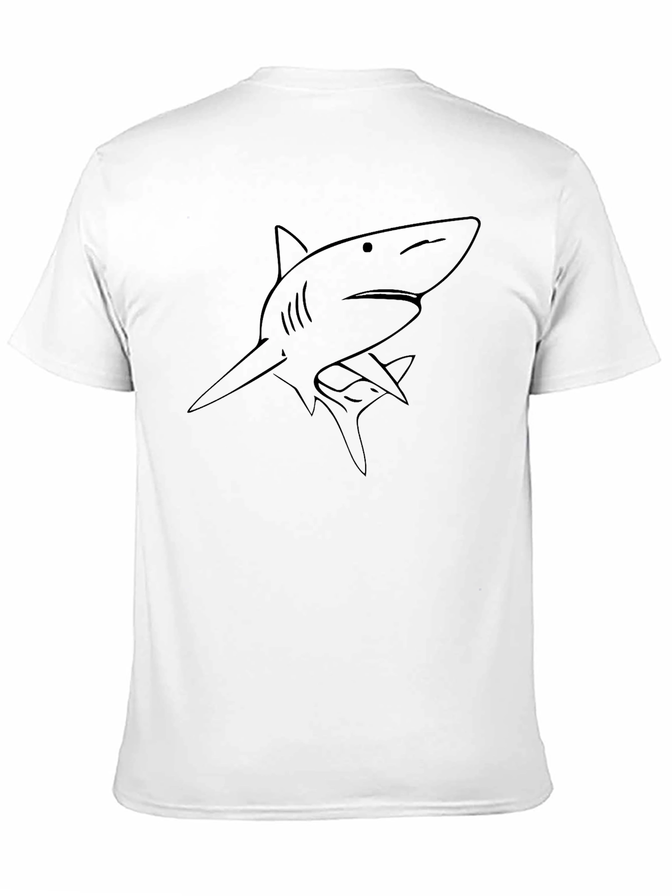 Mens Black Shark Graphic T-Shirt