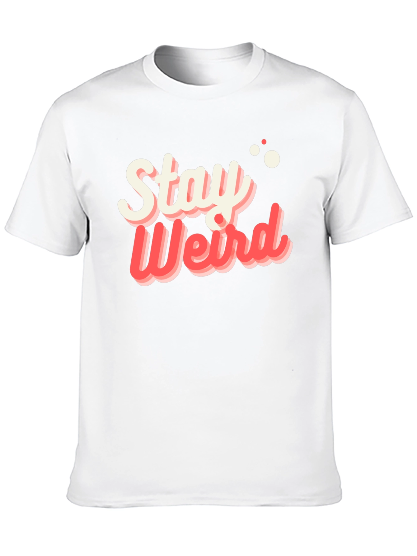 Stay Weird Graphic Tee - Black Cotton T-Shirt