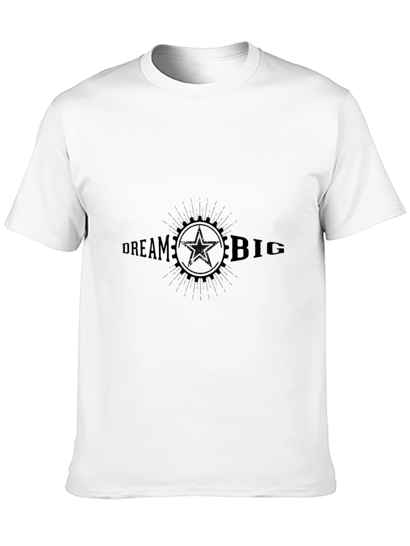 Dream Big Graphic Tee - Black Cotton T-Shirt