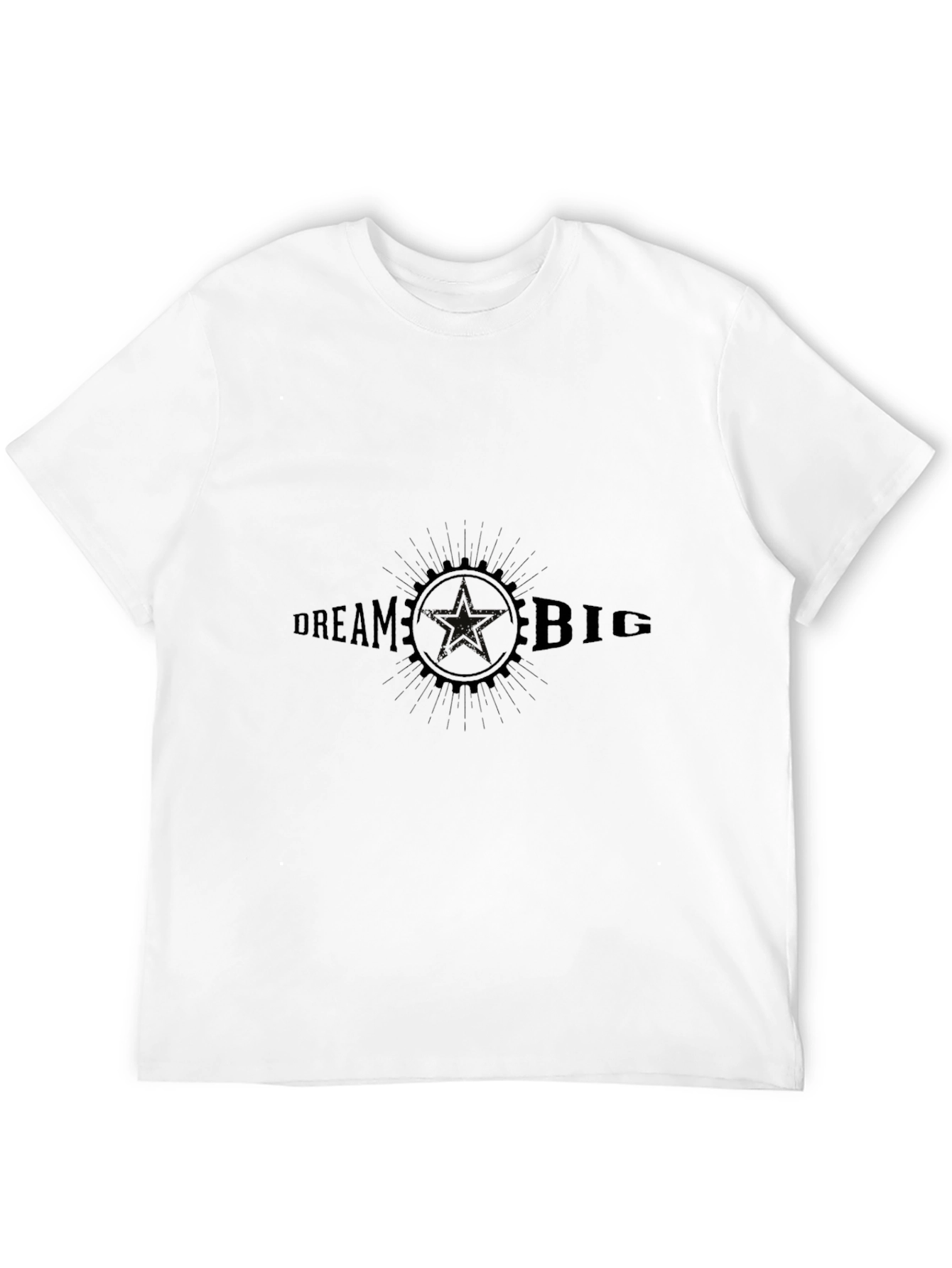 Dream Big Graphic Tee - Black Cotton T-Shirt