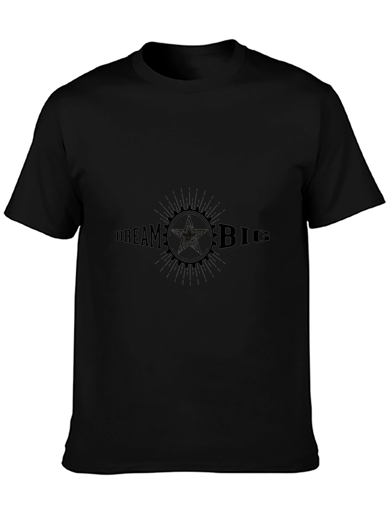 Dream Big Graphic Tee - Black Cotton T-Shirt