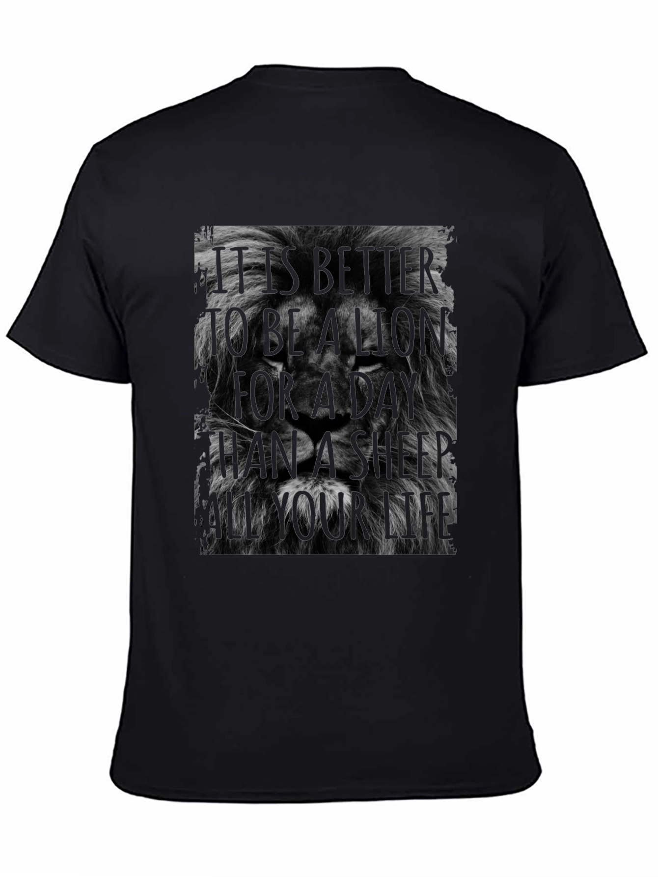 Lion Graphic Print Mens T-Shirt - Be a Lion