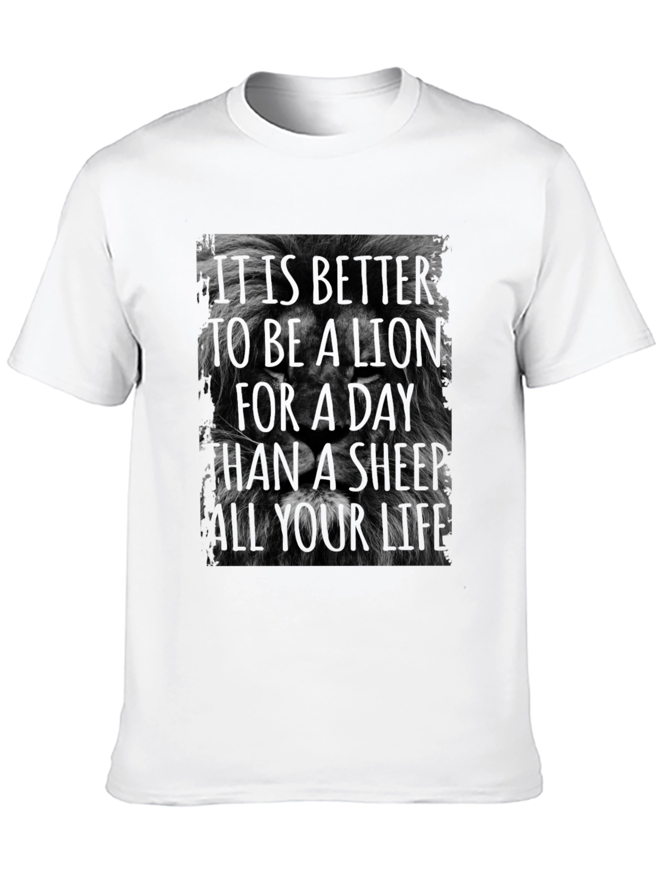 Lion Graphic Print Mens T-Shirt - Be a Lion