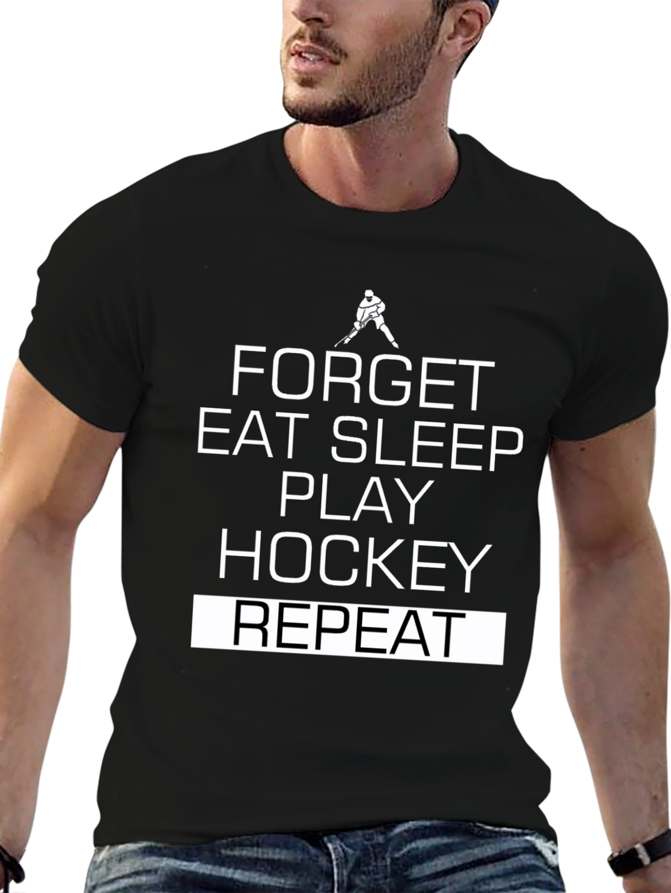 Hockey Lifestyle T-Shirt: Eat Sleep Play Hockey Repeat