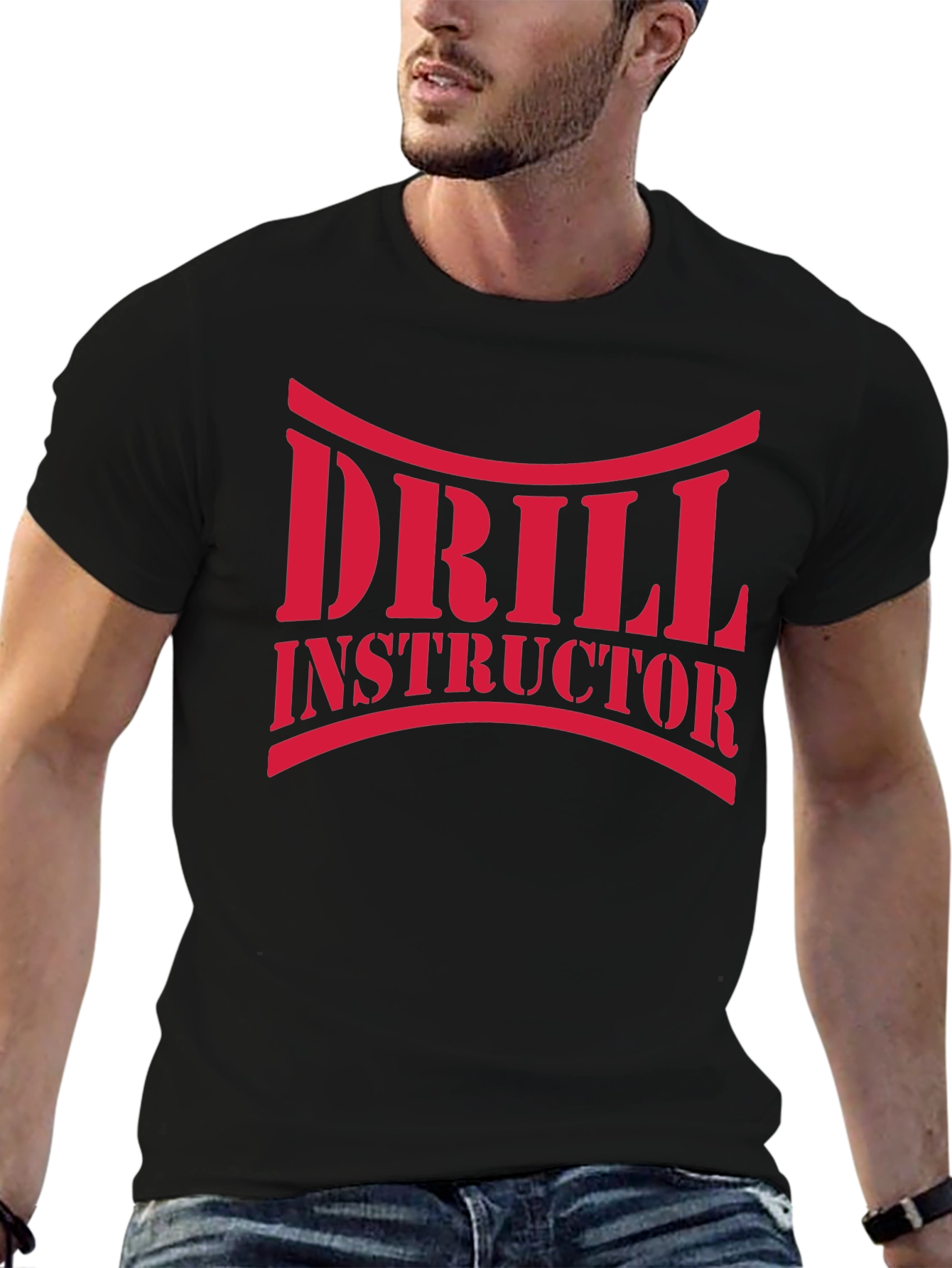 Drill Instructor Graphic Tee - Bold Military Style
