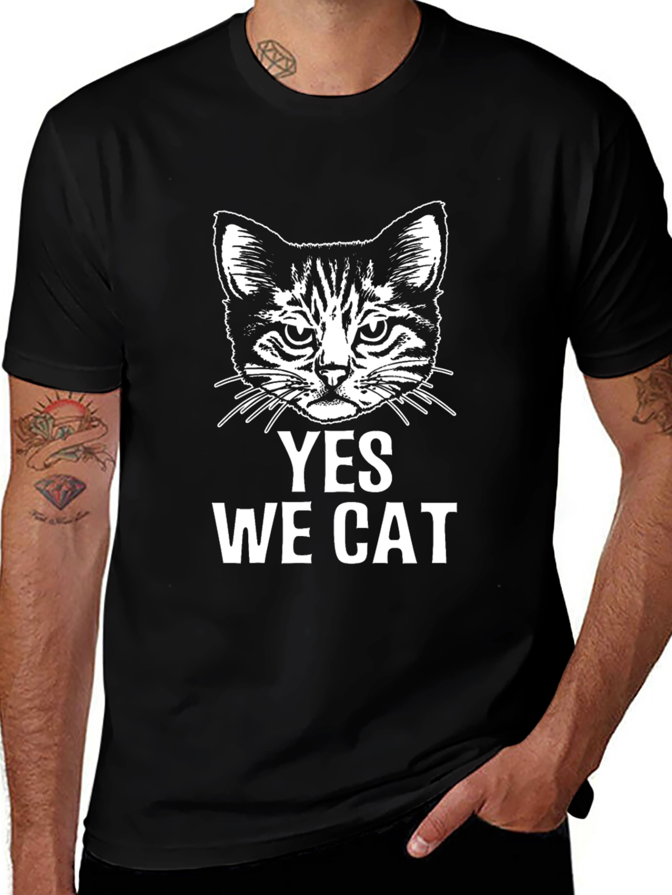 Yes We Cat Graphic T-Shirt