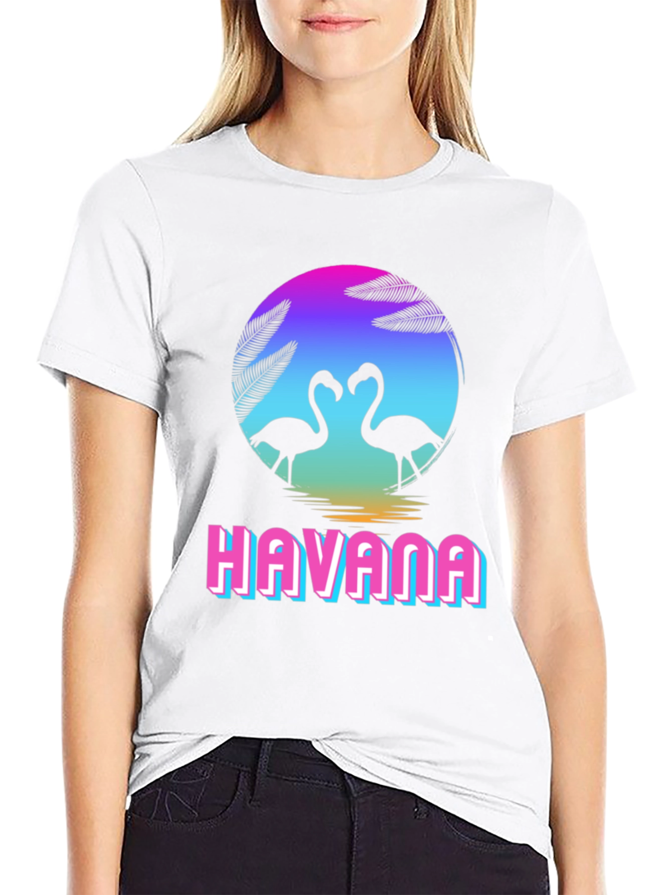 Havana Flamingo Graphic T-Shirt