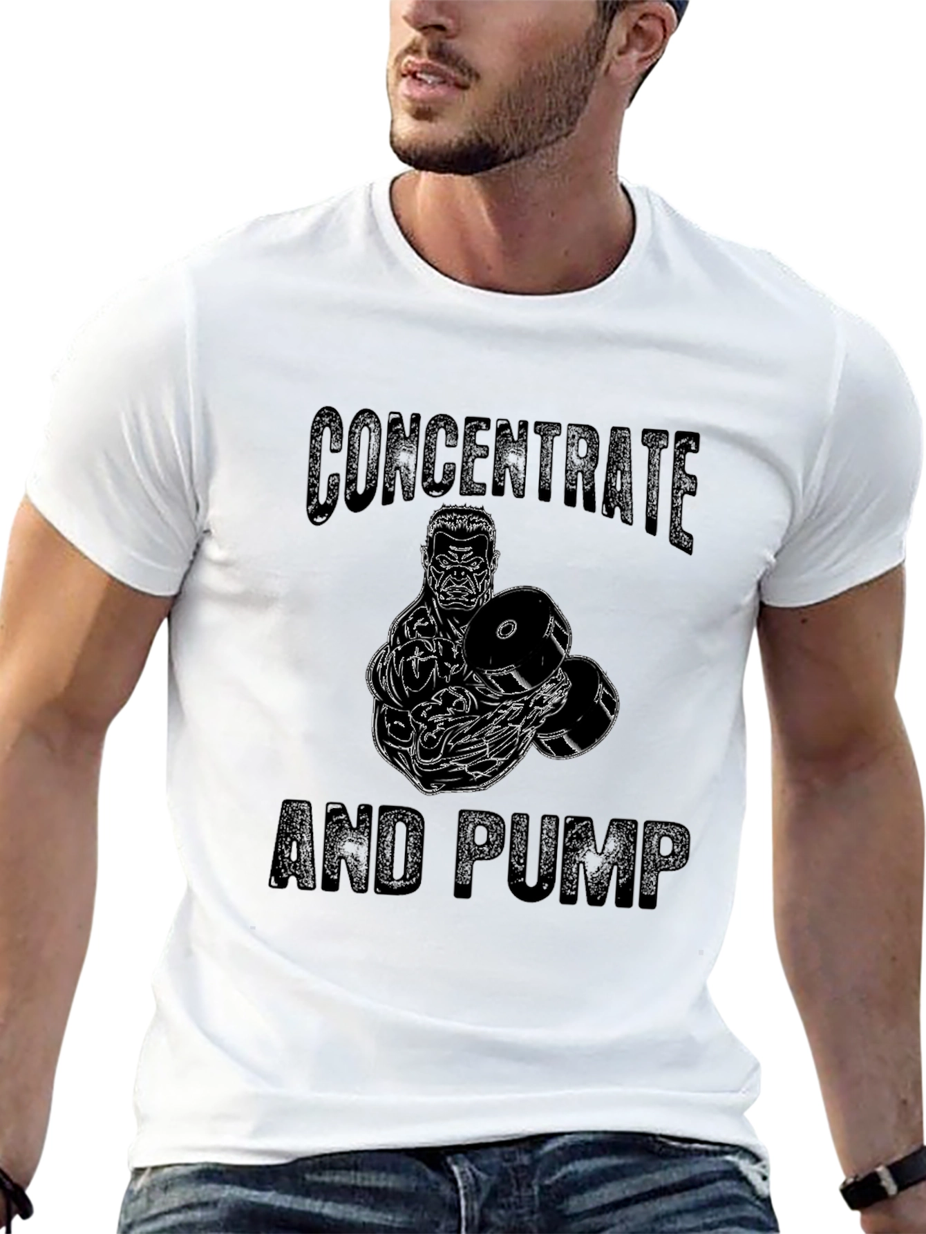 Concentrate And Pump T-Shirt - Workout Gym Tee