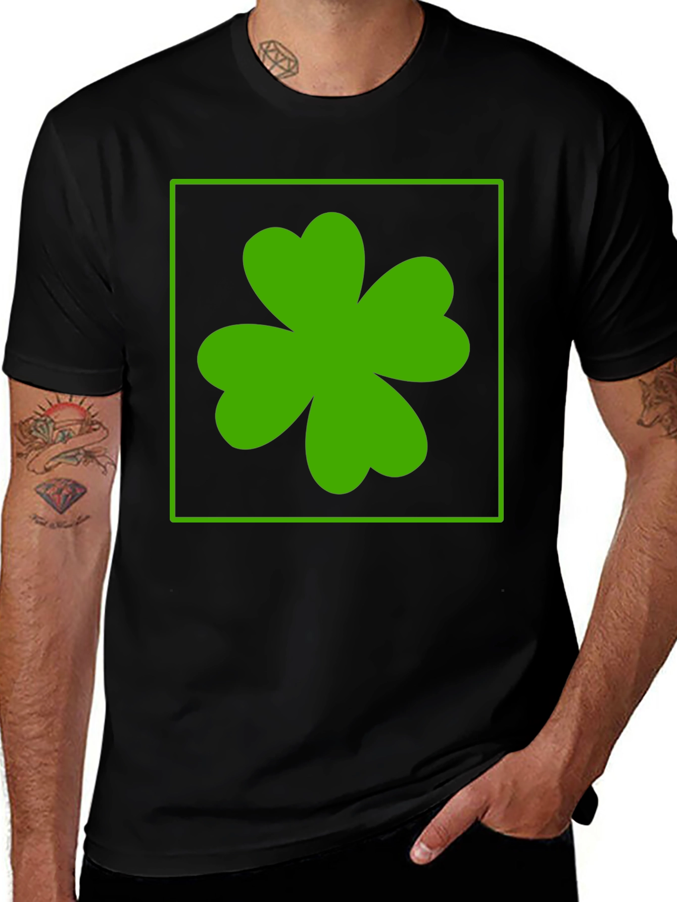 Lucky Clover Tee - Black St. Patricks Day T-Shirt