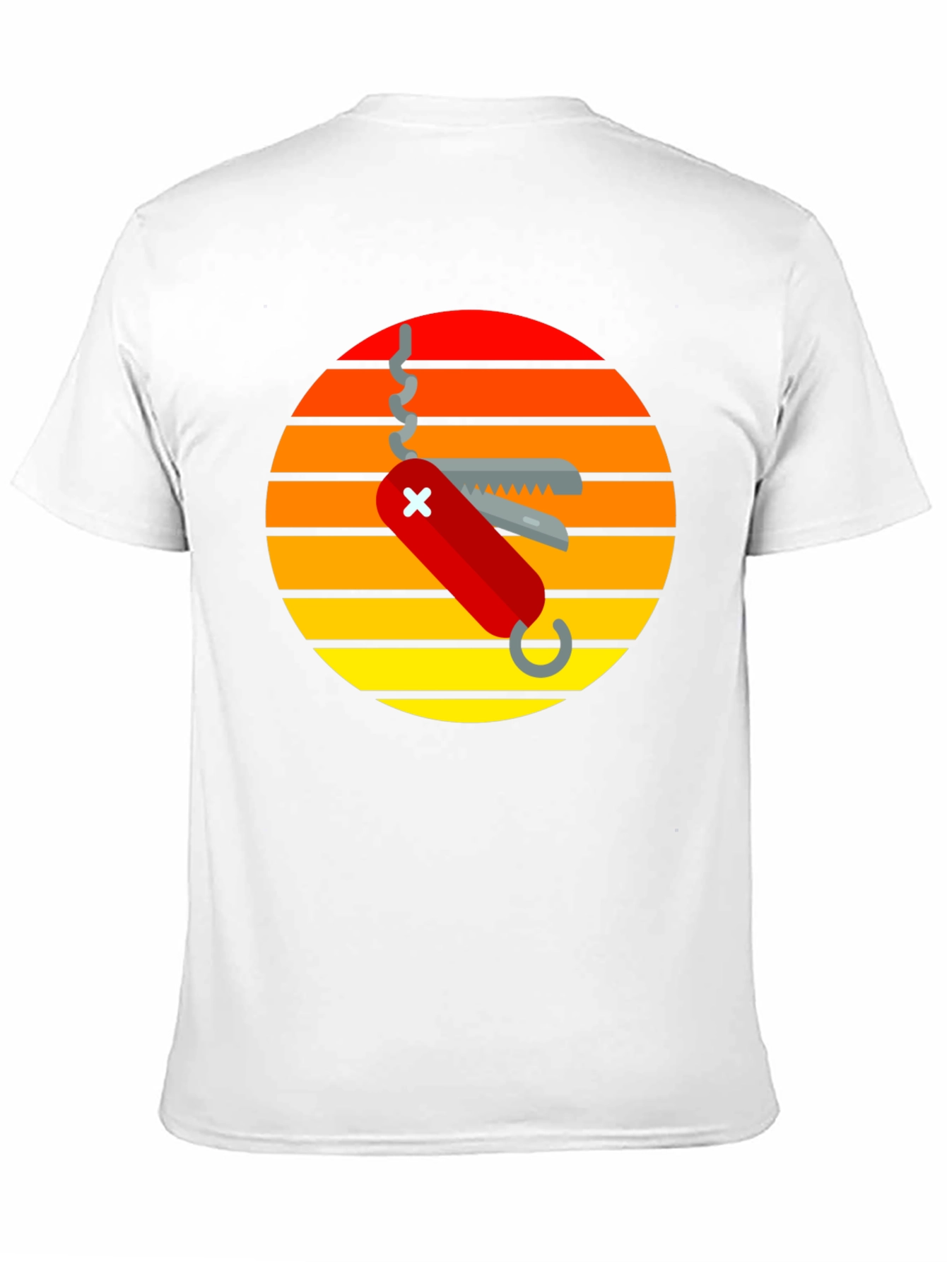 Swiss Army Knife Sunset Graphic T-Shirt